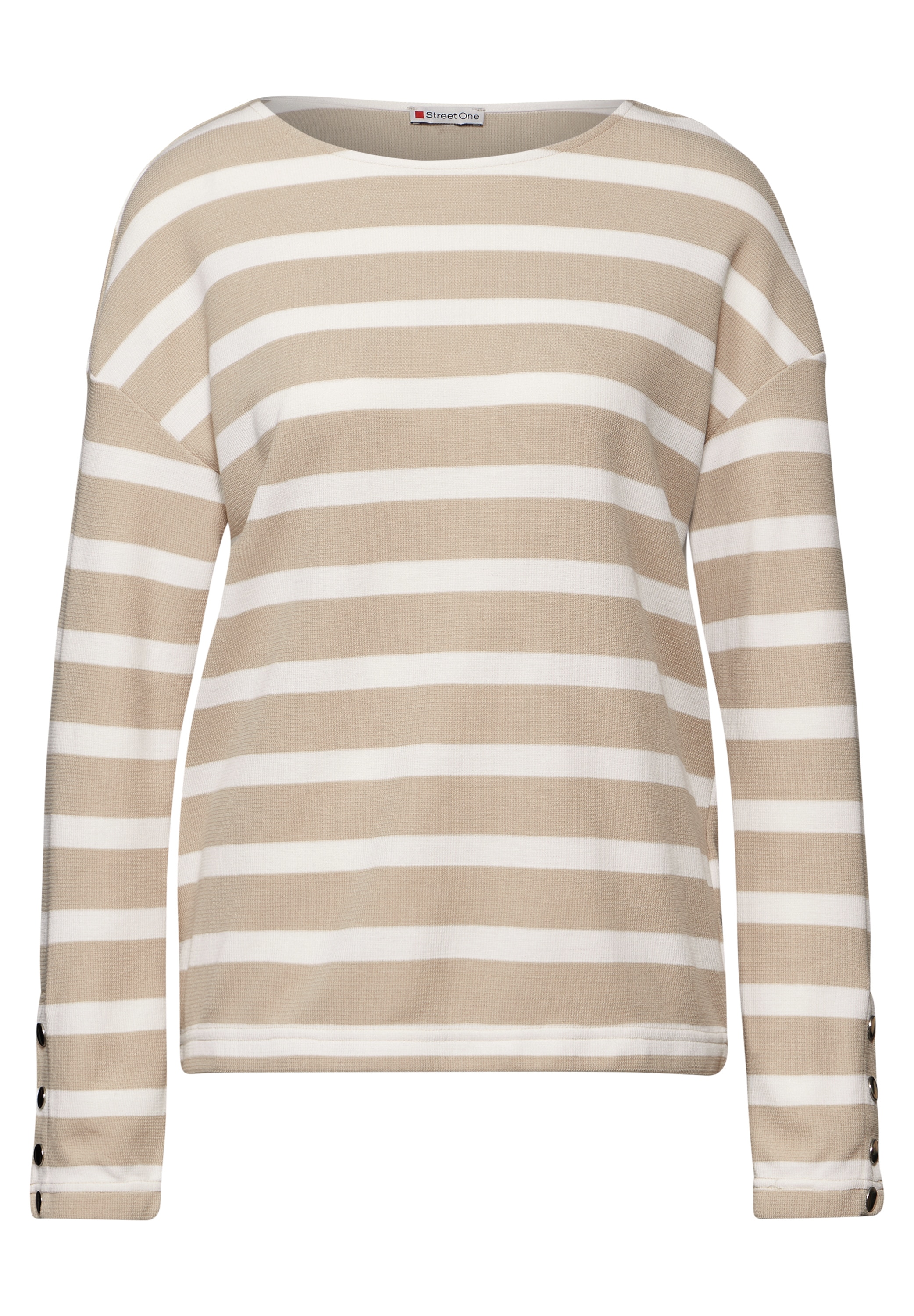 STREET ONE Langarmshirt, mit U-Boot-Ausschnitt