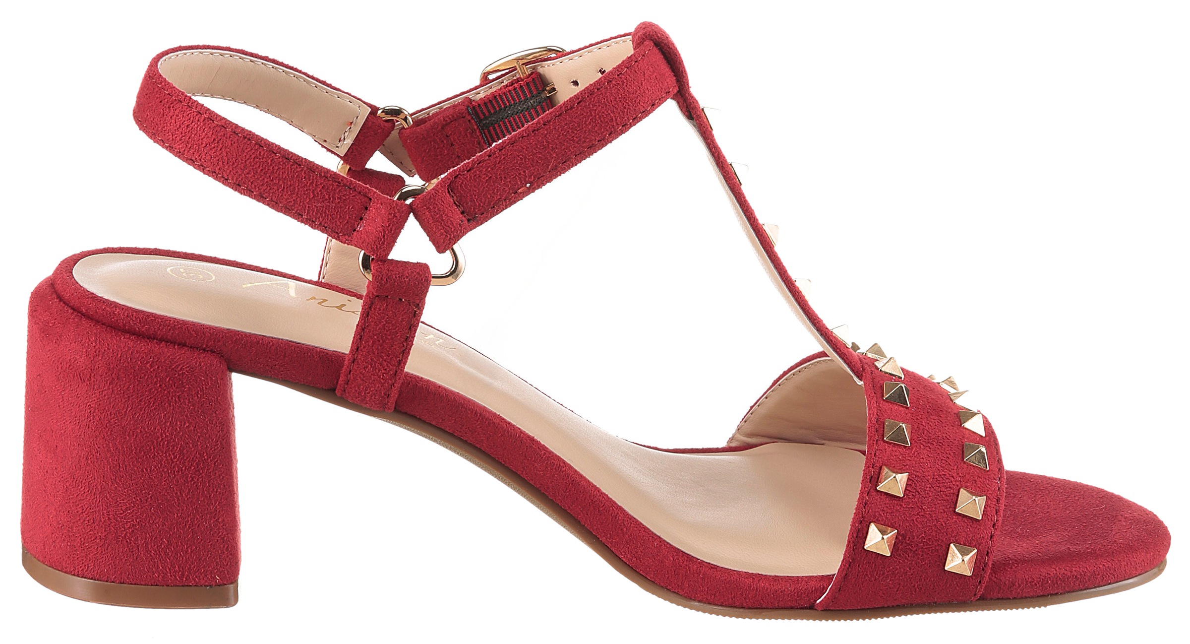 Aniston SHOES Riemchensandalette  Sommerschuh, Blockabsatz, Nietenverzierung - NEUE KOLLEKTION