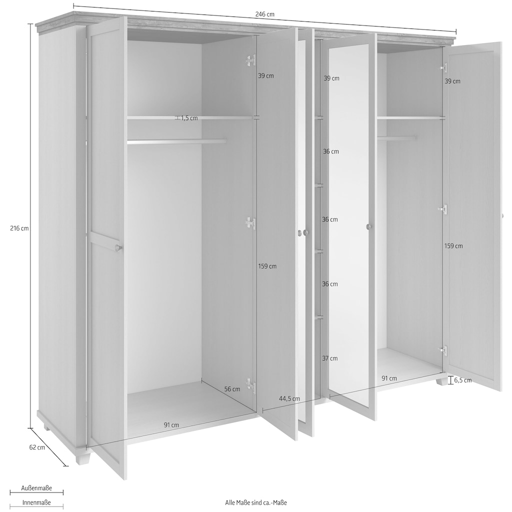 Helvetia Drehtürenschrank »Evora«