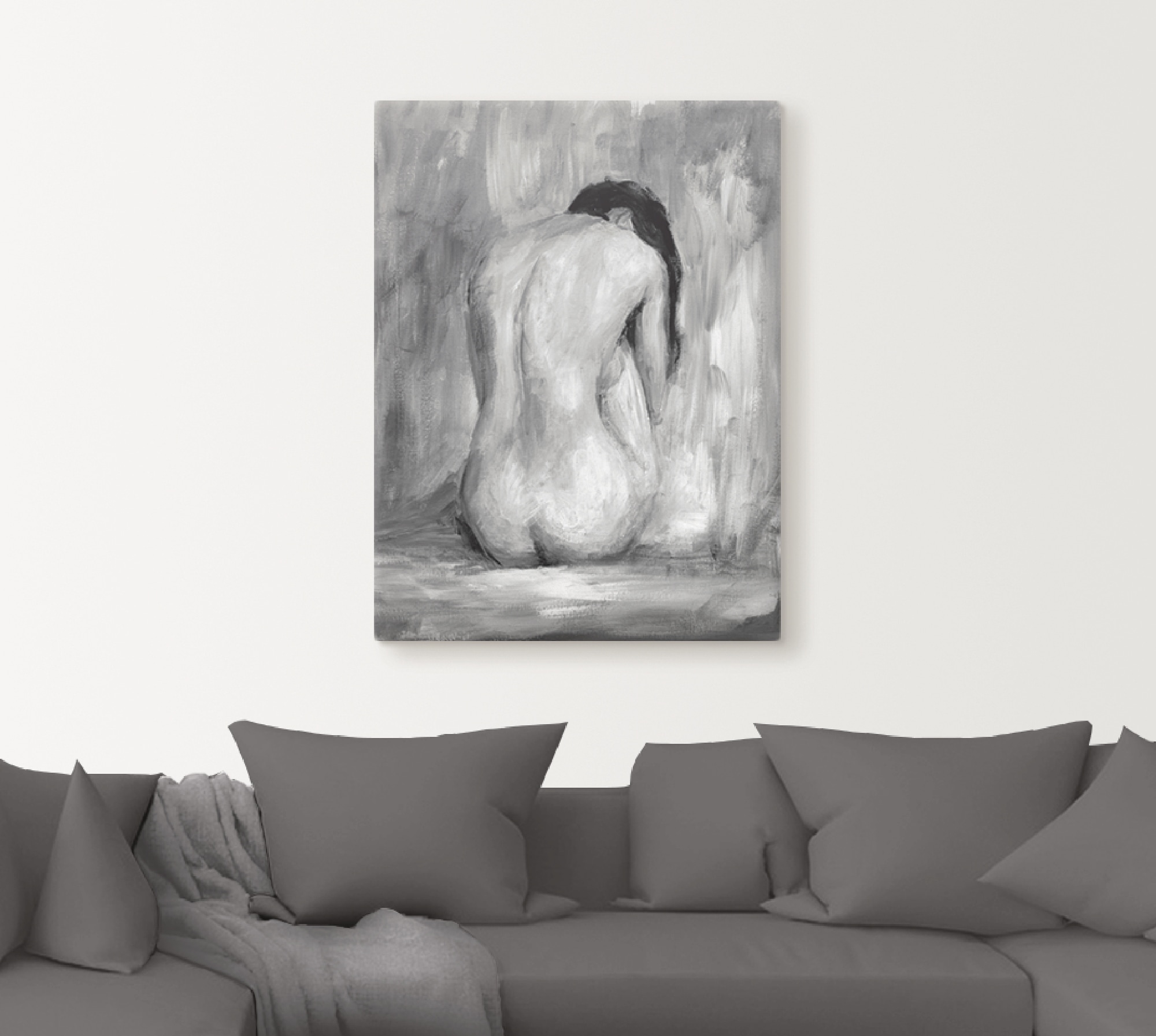 Artland Wandbild »Figur in schwarz & weiß II«, Frau, (1 St.), als Alubild, Outdoorbild, Leinwandbild, Poster, Wandaufkleber