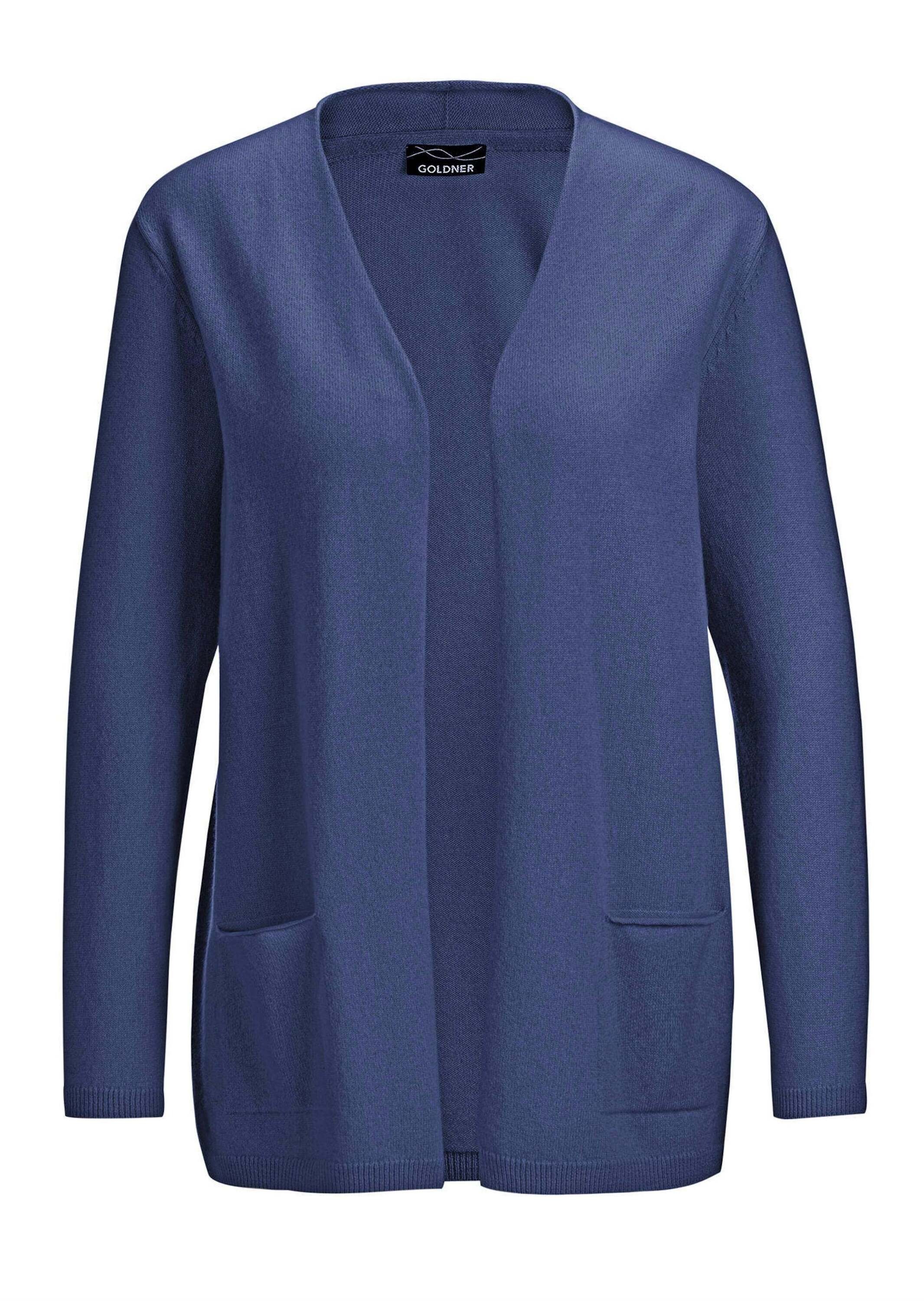 GOLDNER Strickjacke "Kurzgröße Cardigan in langer offener Form" Aufwendig i günstig online kaufen