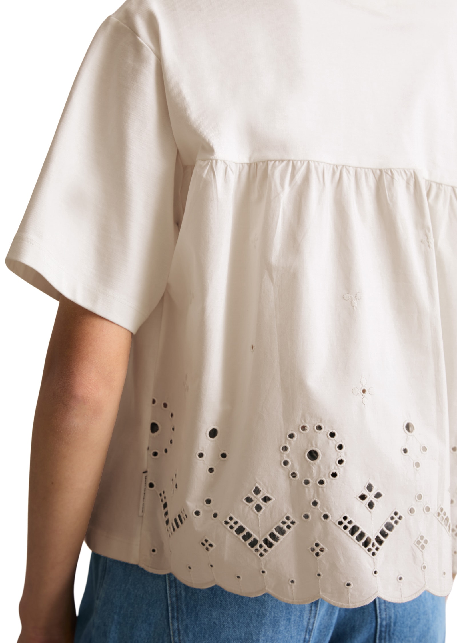 Marc O'Polo DENIM T-Shirt »aus Material-Mix«