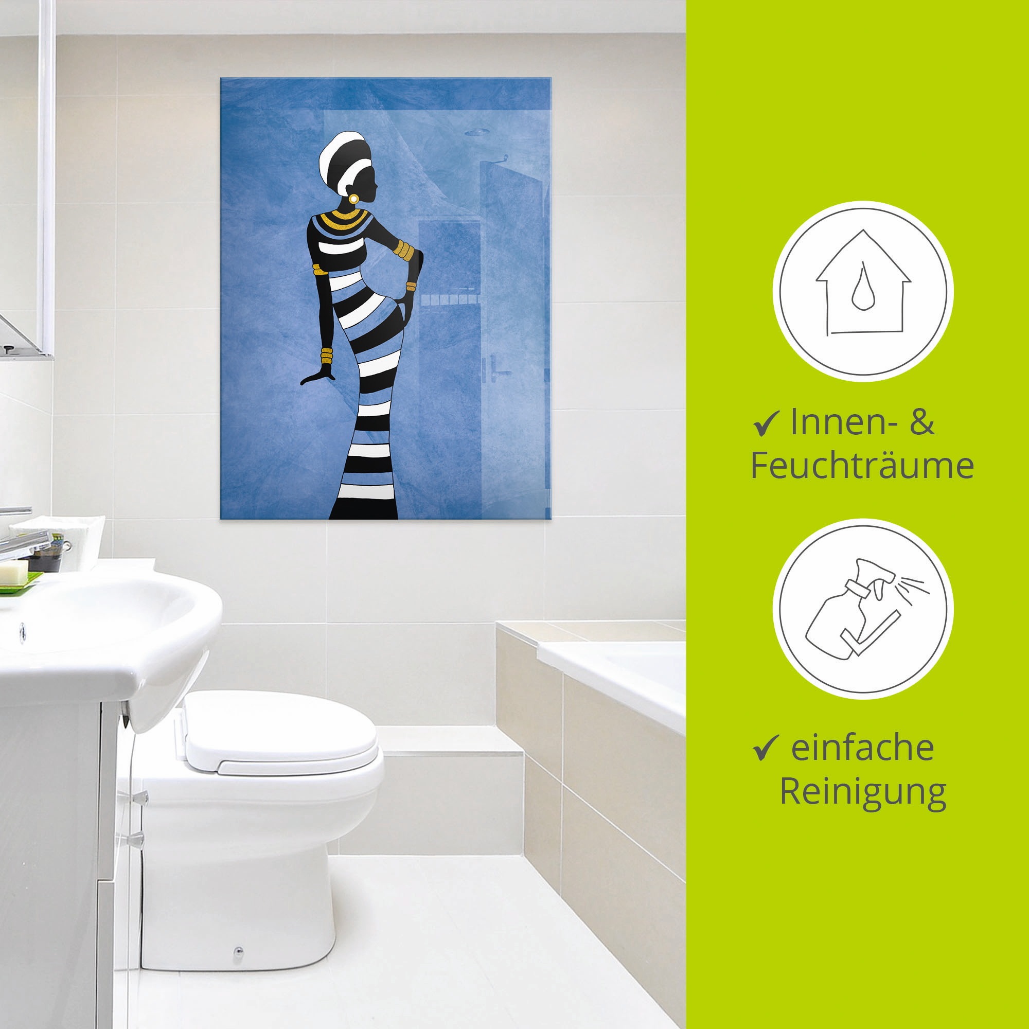 Artland Glasbild »Afrikanische Frau«, Frau, (1 St.), in verschiedenen Größen