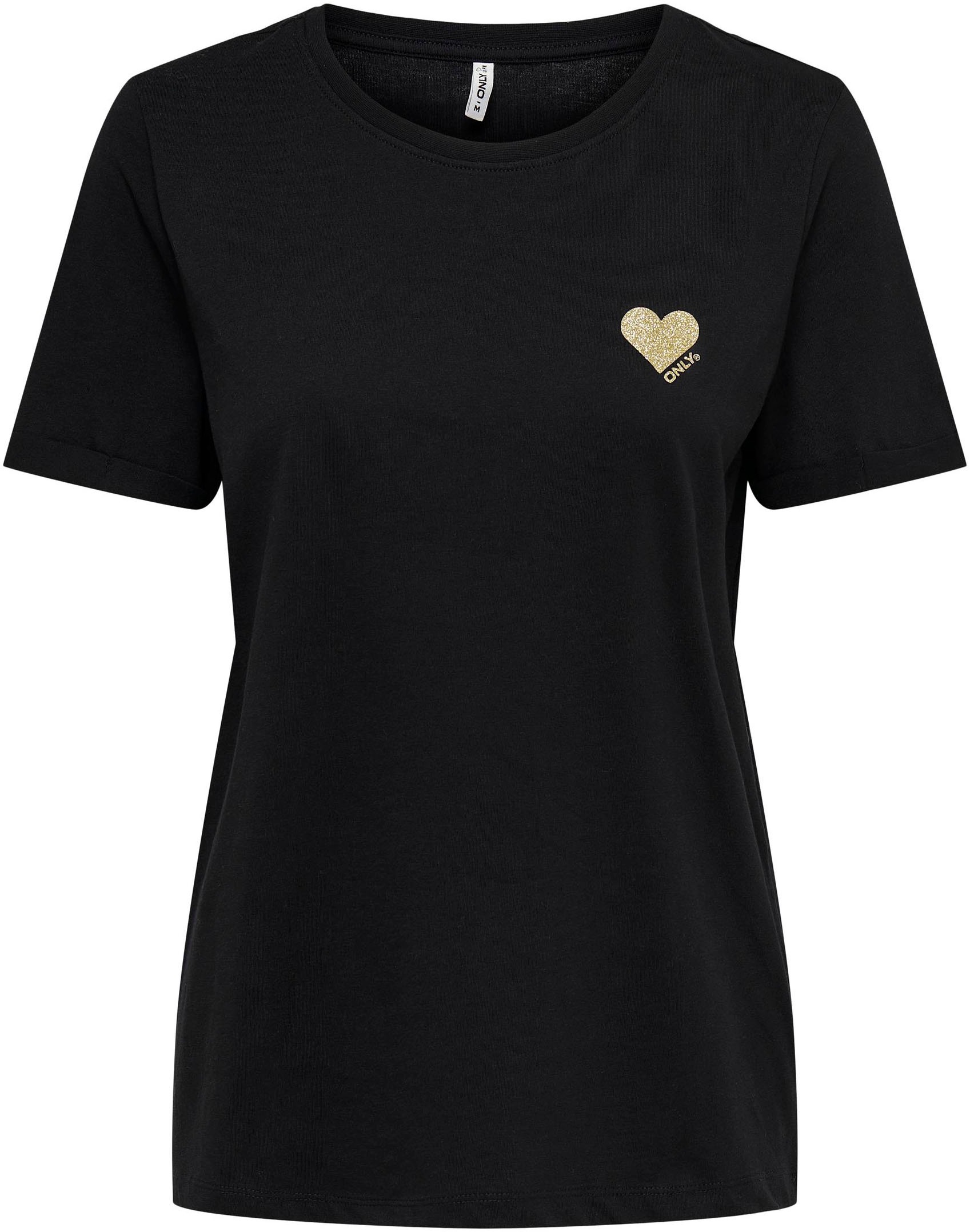 ONLY Kurzarmshirt "ONLKITA – T-Shirt mit Logo-Print und Rundhalsausschnitt" günstig online kaufen