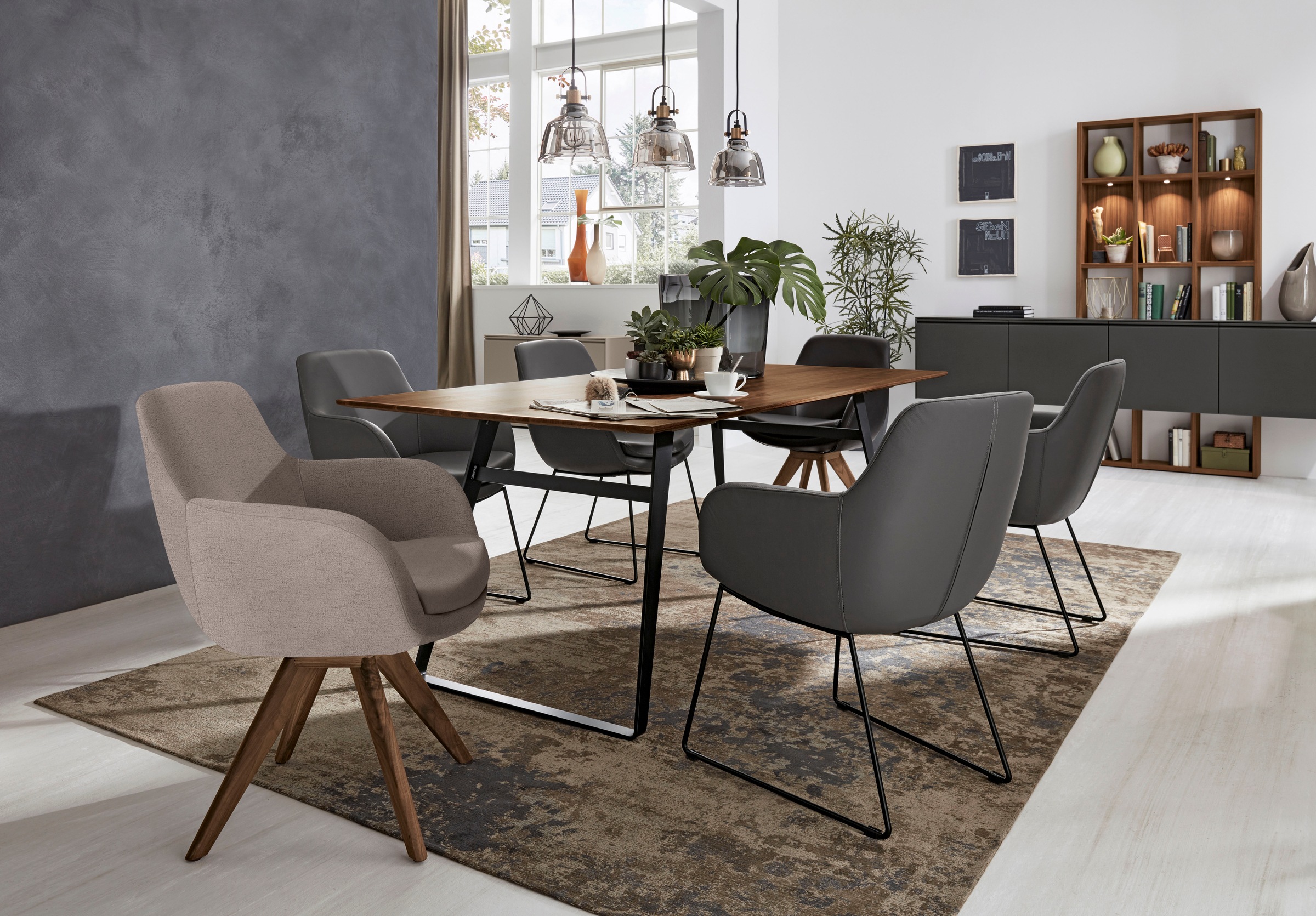 Musterring Esszimmerstuhl "Tavia", (Set), 2 St., Flachgewebe, Stativgestell günstig online kaufen