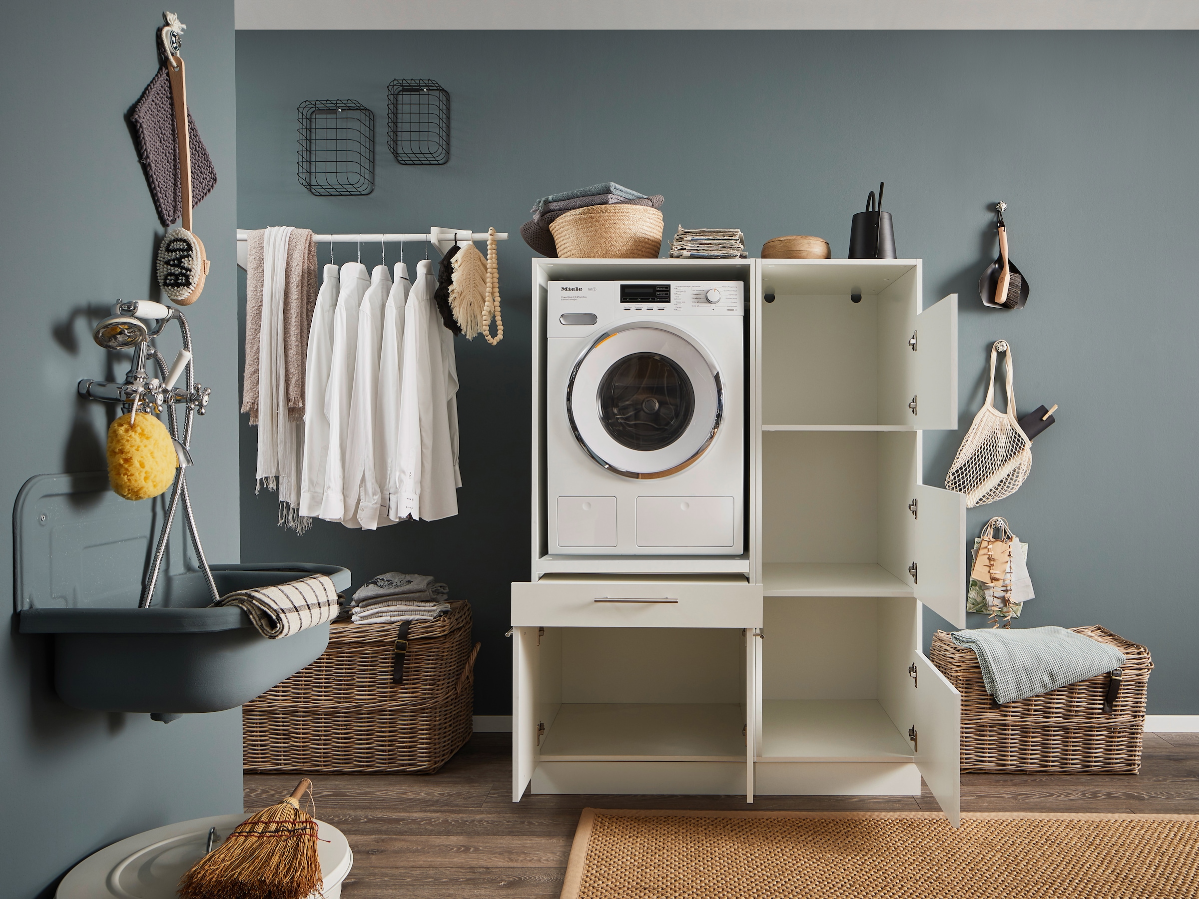 Laundreezy Mehrzweckschrank-Set »LAUNDREEZY LDSK4«, Breite 117,5 cm
