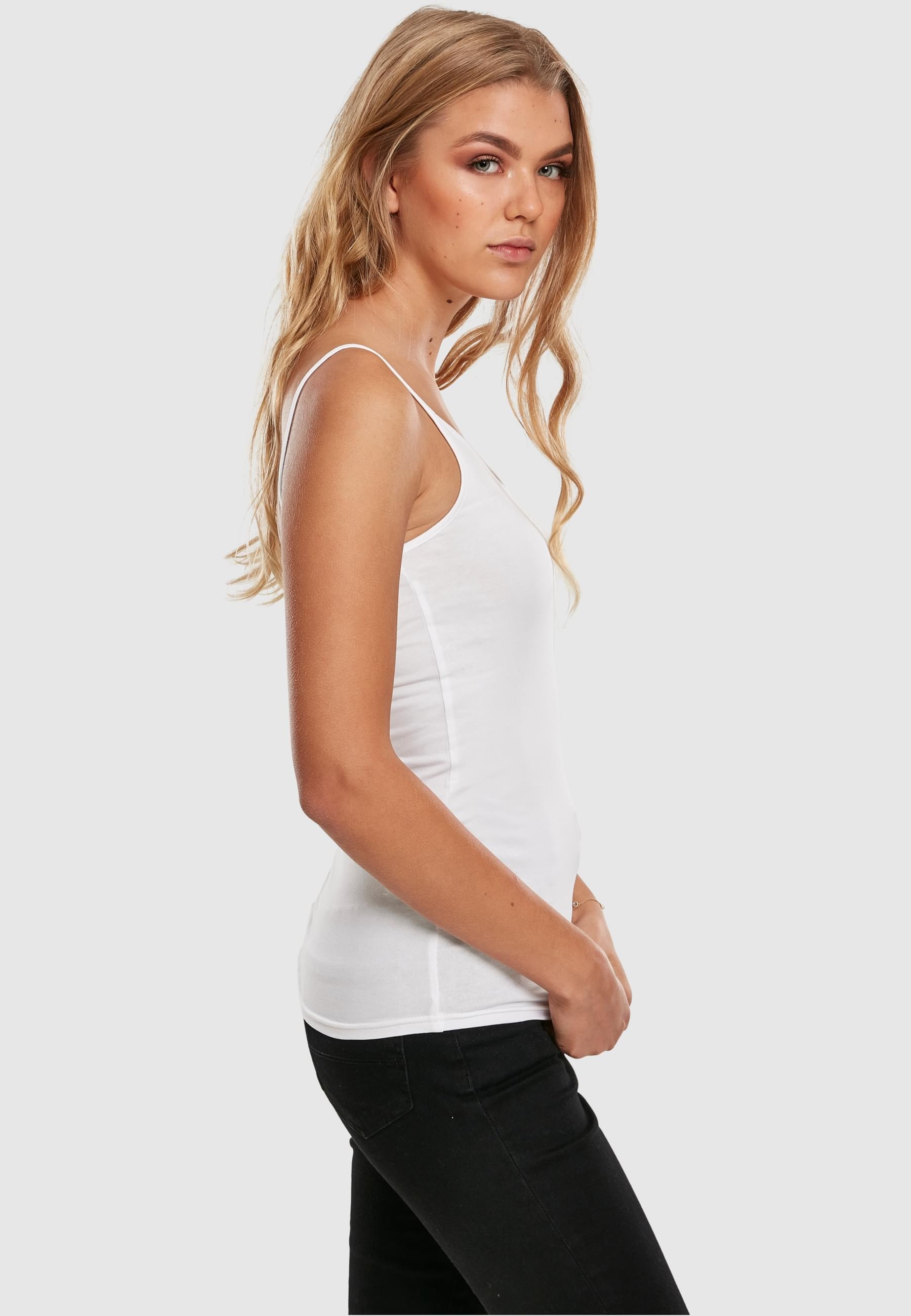 URBAN CLASSICS Muskelshirt »Urban Classics Damen Ladies Basic Top 2-Pack«, (1 tlg.)