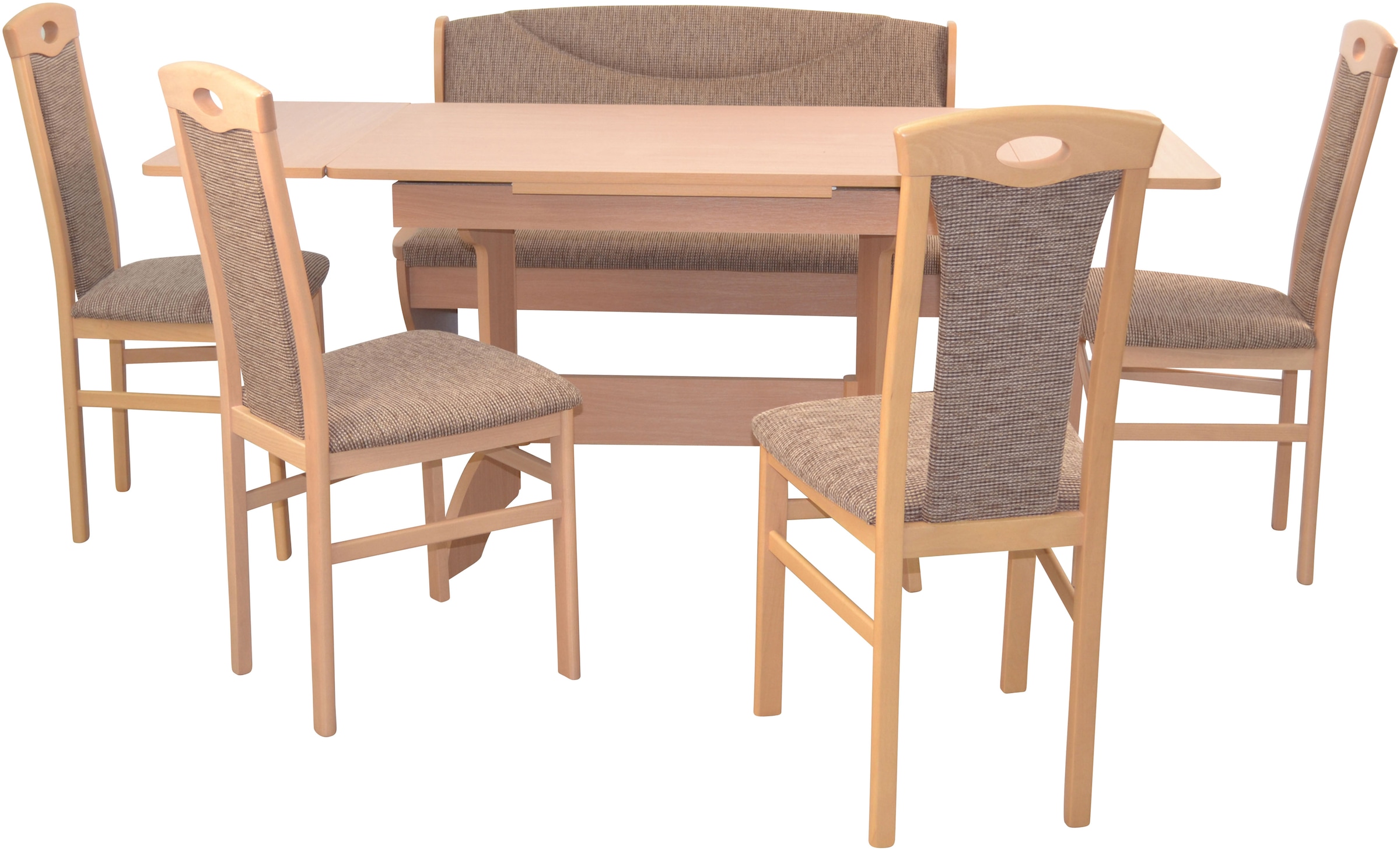 Essgruppe »6tlg. Tischgruppe«, (Spar-Set, 6 tlg., 6tlg. Tischgruppe), Stühle montiert