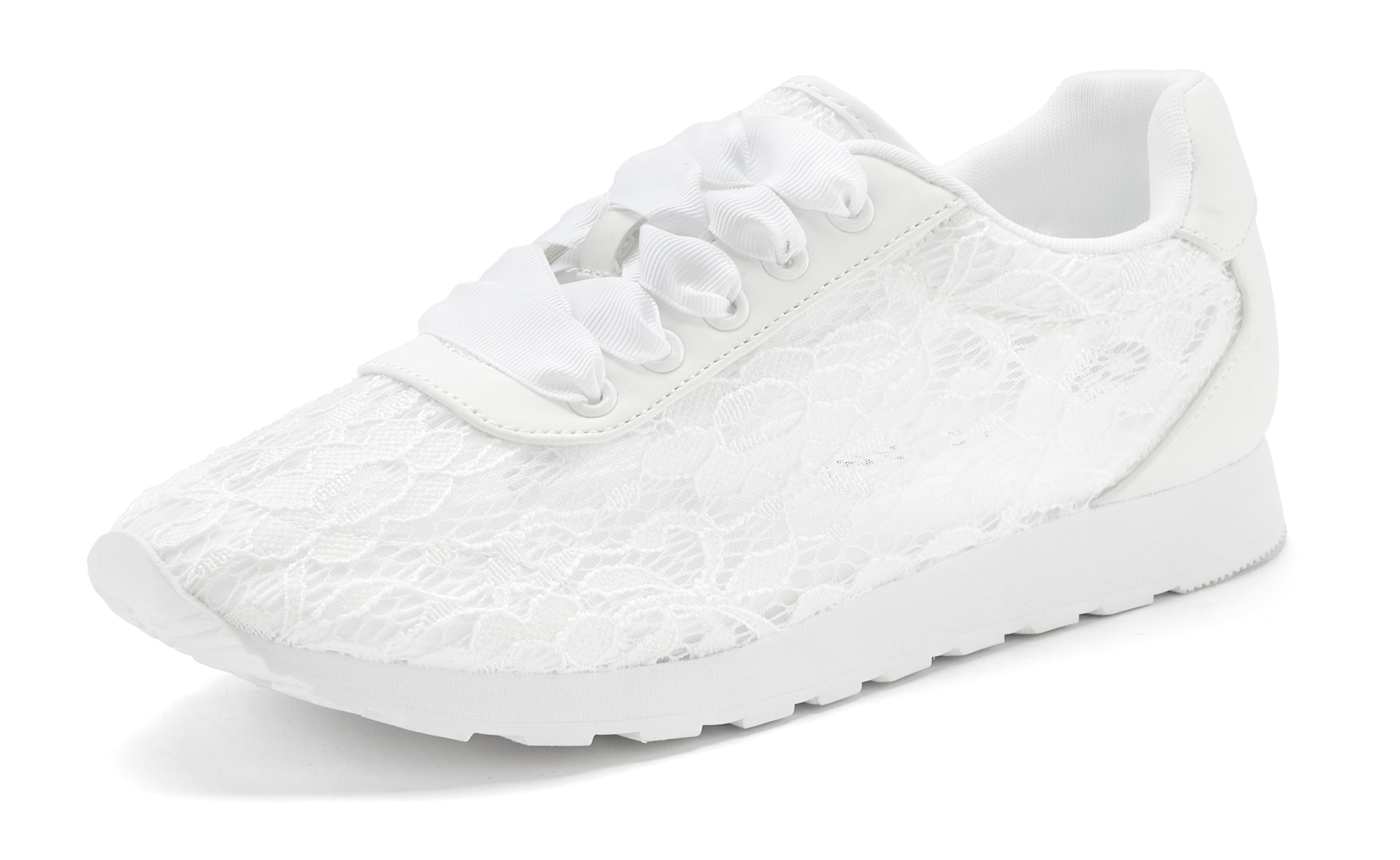 LASCANA Sneaker »Freizeitschuh, Schnürschuh,«, mit modischer Spitze VEGAN