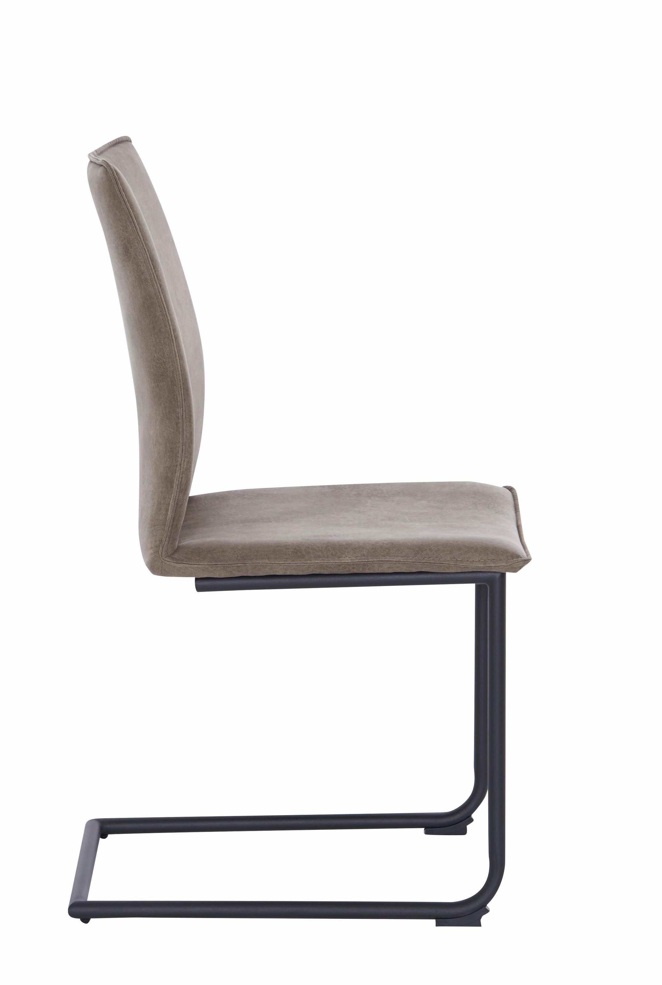 NIEHOFF SITZMÖBEL Freischwinger »Capri«, (Set), 2 St., Microfaser ABERDEEN, Gestell aus Eisen, Bezug in Microfaser oder Leder