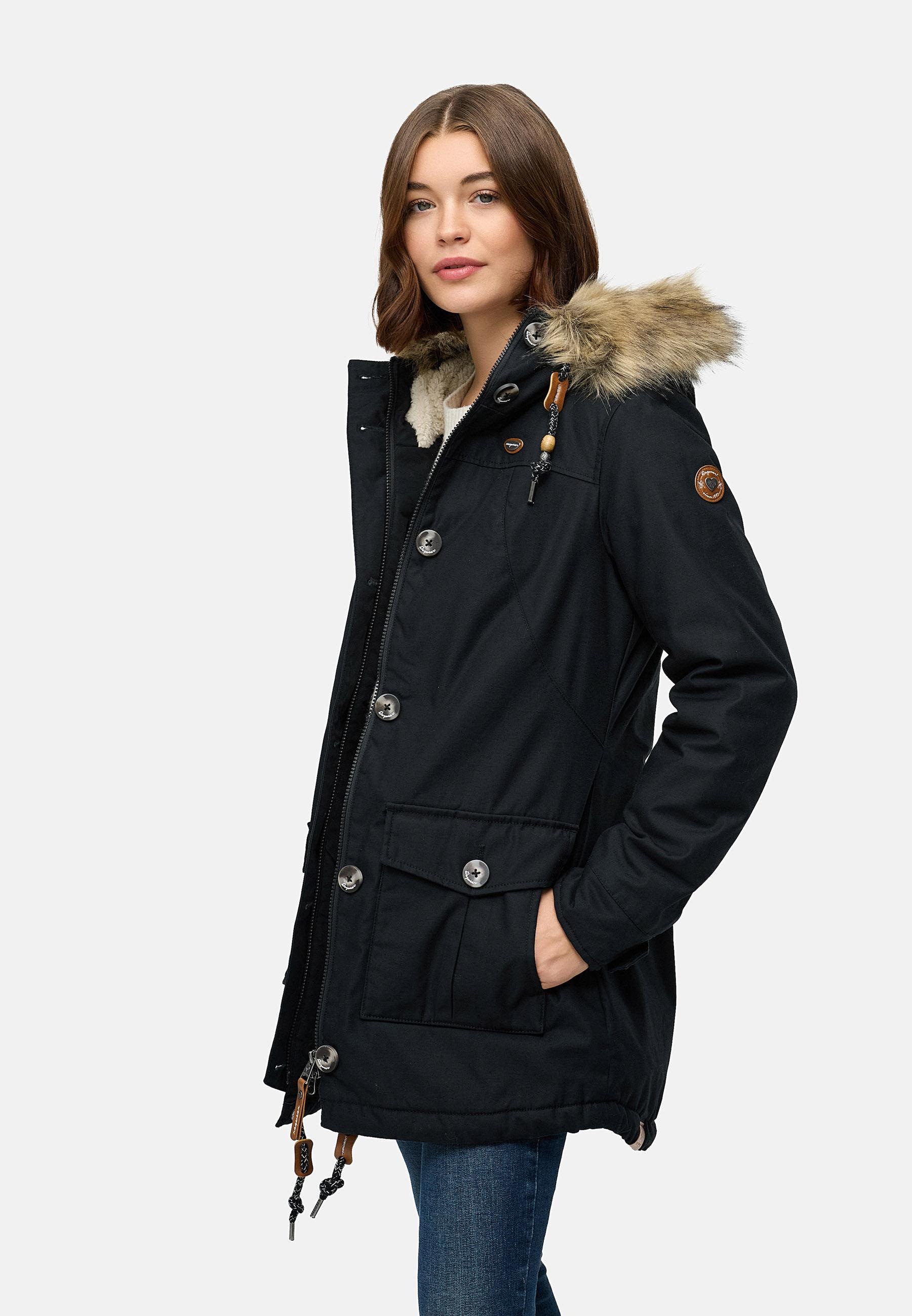 Ragwear Outdoorjacke »Jane YOUMODO«, mit Kapuze, Leicht gefütterte Winterjacke mit Kapuze