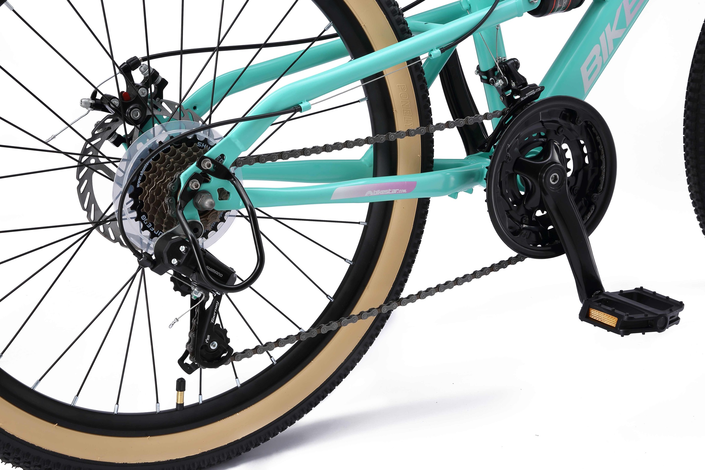 Bikestar Jugendfahrrad, 21 Gang, Shimano, RD-TY21 Schaltwerk, Kettenschaltung