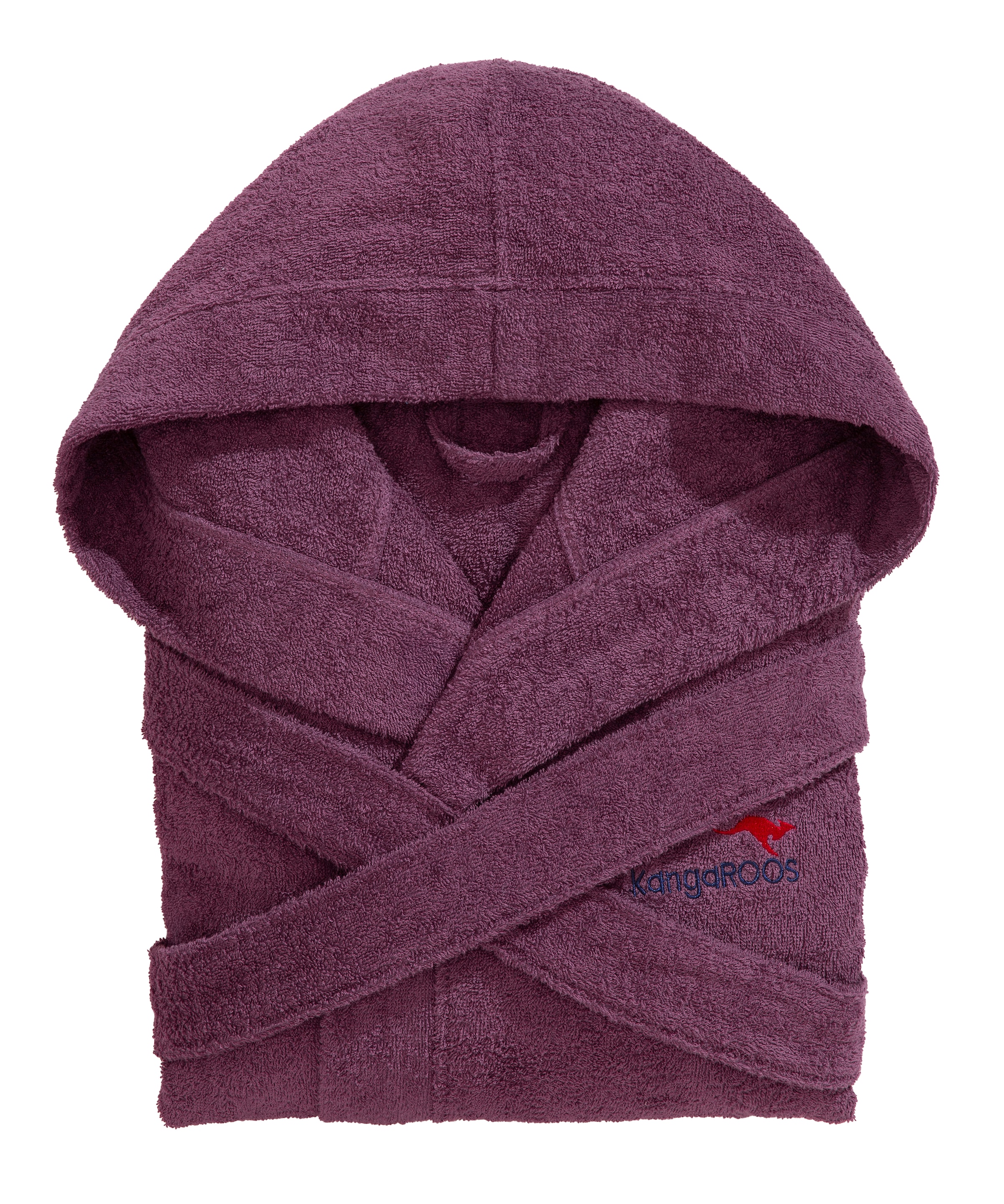 KangaROOS Unisex-Bademantel »Cassidy, für Damen & Herren, Standardlänge & Überlänge« 1 Stk. mit Taschen, Männer und Frauen, Baumwolle, Reise, Hotel, Sauna, S-3XL