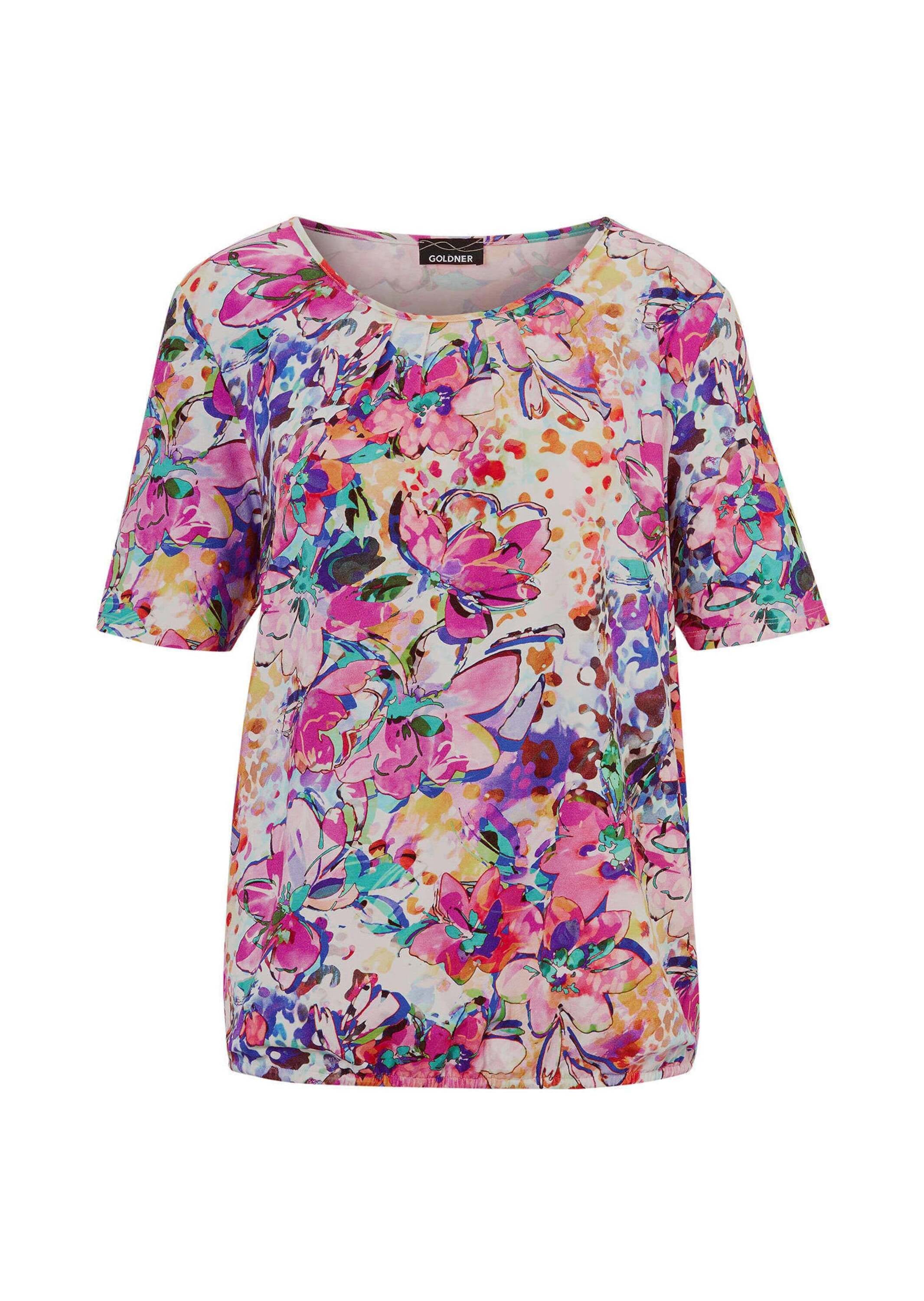 GOLDNER Print-Shirt "Kurzgröße Druckshirt mit raffinierten Details" keine/nicht relevant
