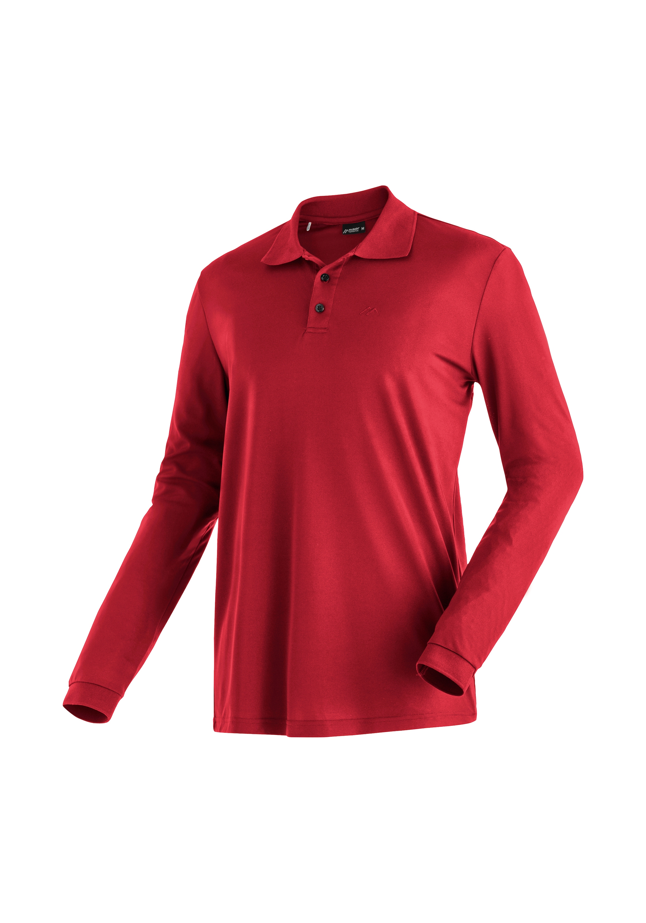 Maier Sports Langarm-Poloshirt "Ulrich L/S" Herren Polo langarm, leichtes Funktionsshirt, Langarmshirt, Reg. Fit