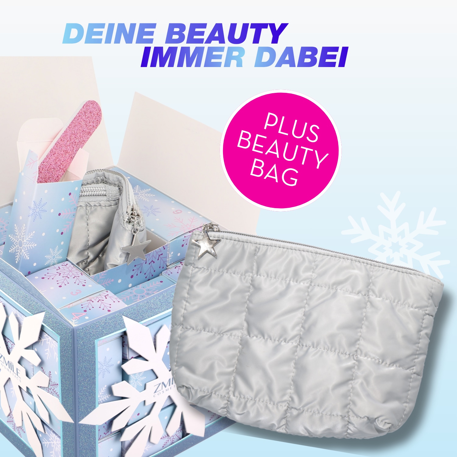 ZMILE COSMETICS Kosmetik-Adventskalender »ZMILE COSMETICS  Adventskalender Snow Flake Cube frosty white« ab 12 Jahren vegan