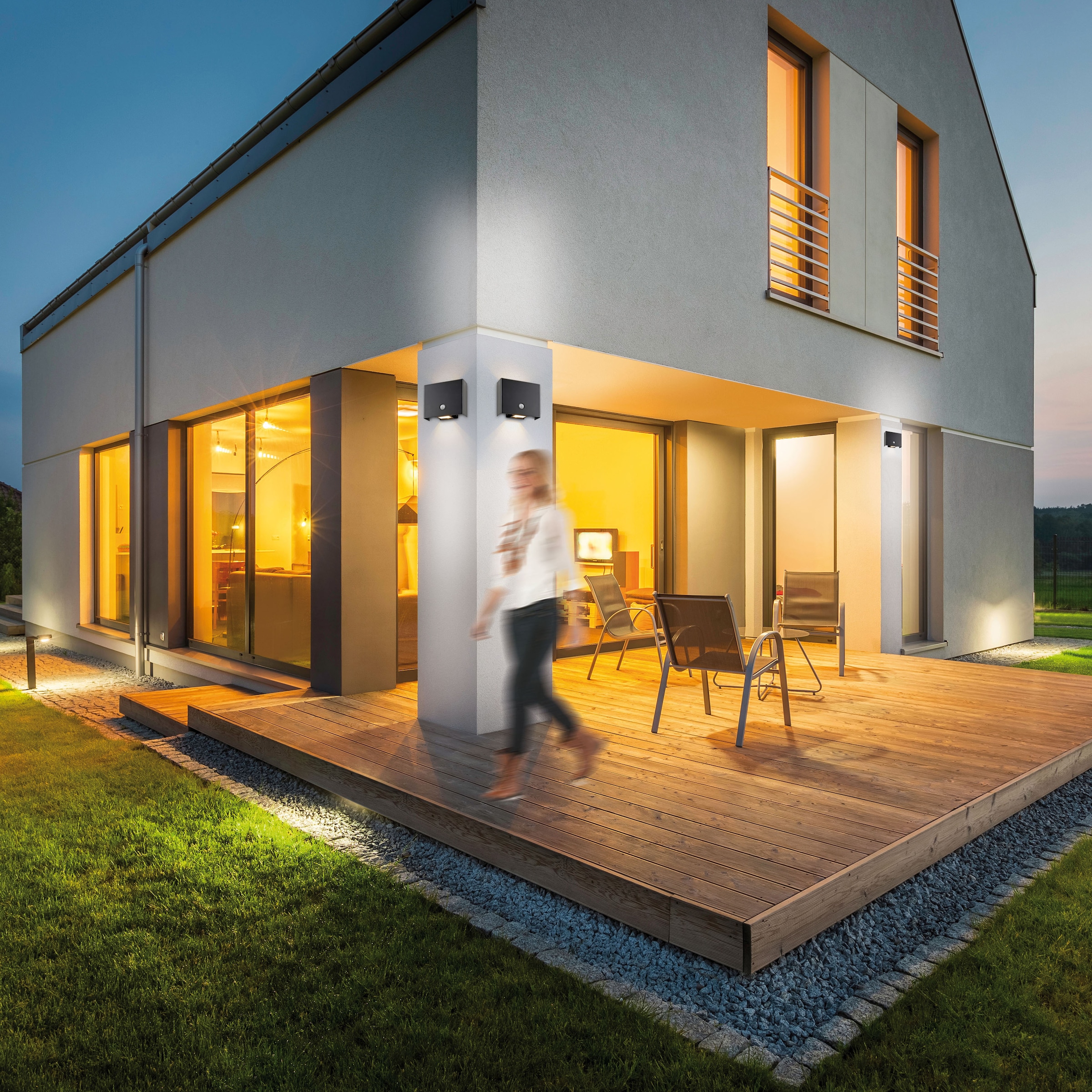 JUST LIGHT Wandleuchte »AMIN«, 2 flammig, Leuchtmittel LED-Modul | LED fest integriert, Akkuleuchte