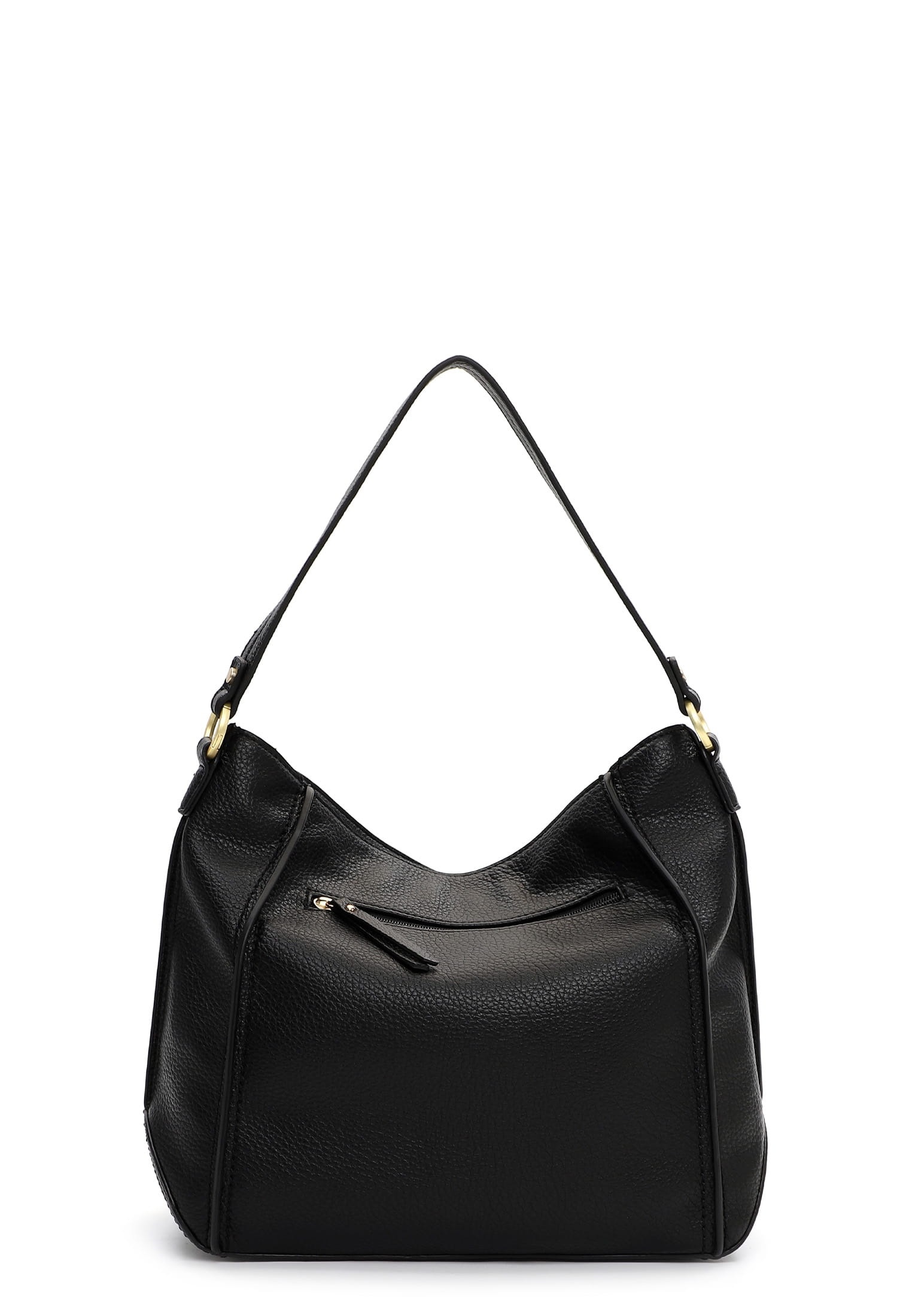 Beuteltasche EMILY & NOAH "Beutel E&N Julie", Damen, Gr. B/H/T: 40cm x 30cm x 14cm 0, schwarz (schwarz 100), Polyurethan, Taschen Beuteltasche 2