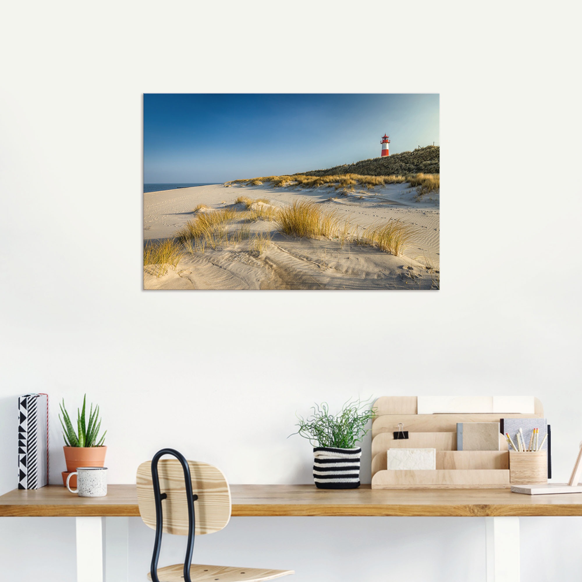 Artland Wandbild »Leuchtturm List-Ost Ellenbogen-Halbinsel«, Strandbilder, (1 St.), als Alubild, Outdoorbild, Leinwandbild, Poster in verschied. Größen
