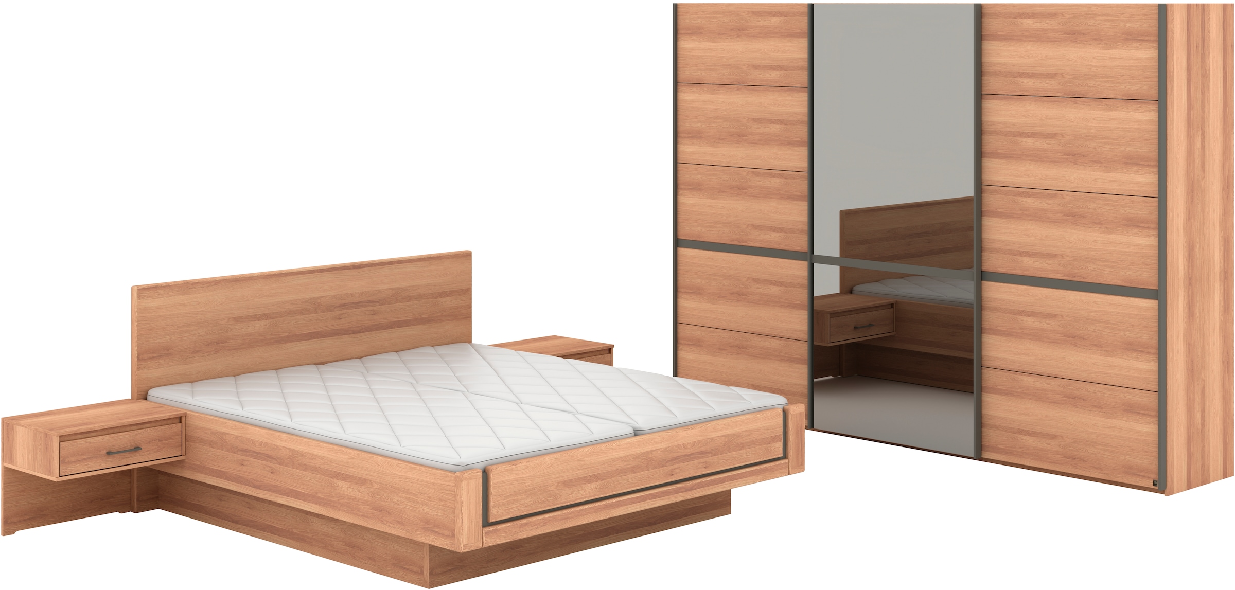 Musterring Schlafzimmer-Set "Sorrent, Kleiderschrank, Bett & Nachtkommoden, günstig online kaufen
