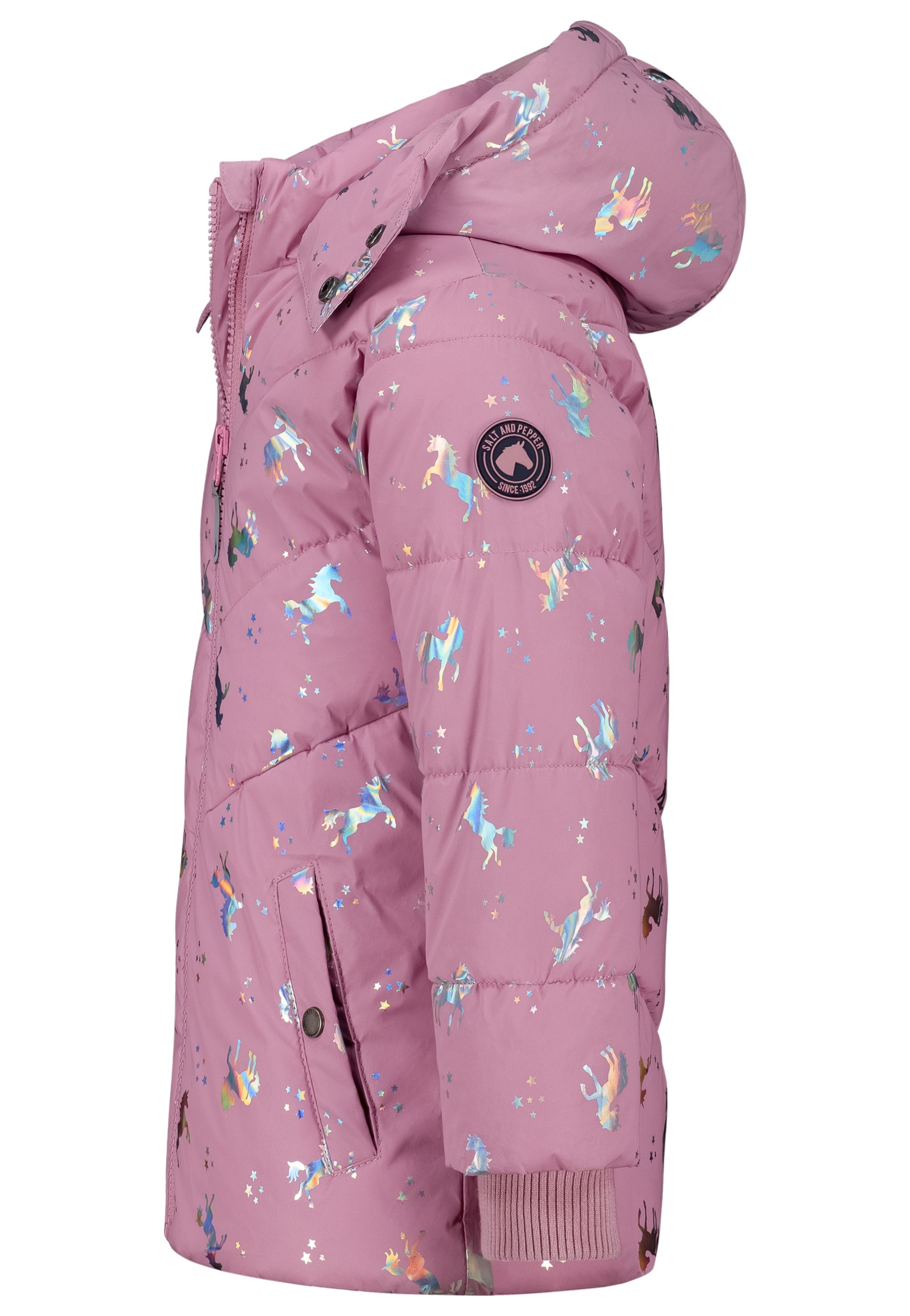 SALT AND PEPPER Steppjacke »Unicorn«, mit reflektirendem Einhorn-Druck