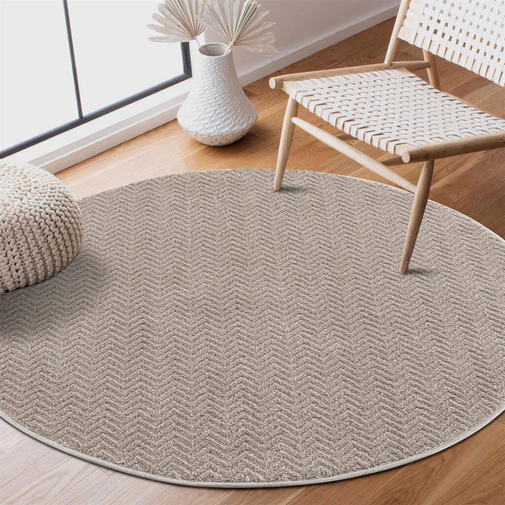 Carpet City Teppich "Friseé-Teppich FANCY805" rund 12 mm Höhe Kurzflor, Ein günstig online kaufen