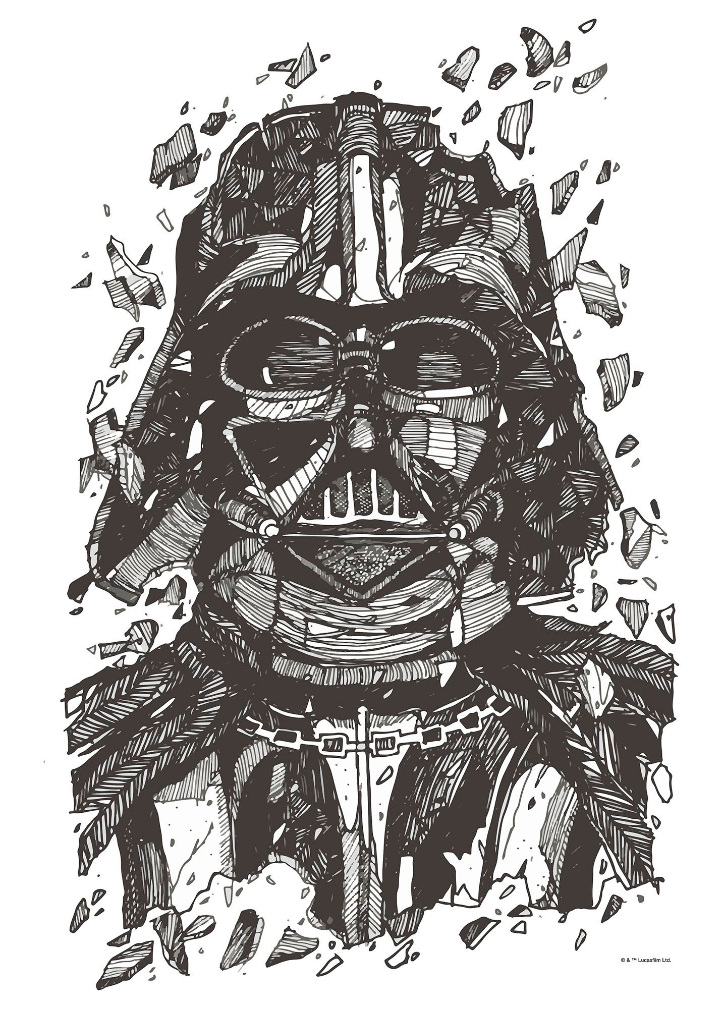 Komar Bild "Star Wars Darth Vader Drawing", Disney, (1 St.), Wandbild zur D günstig online kaufen