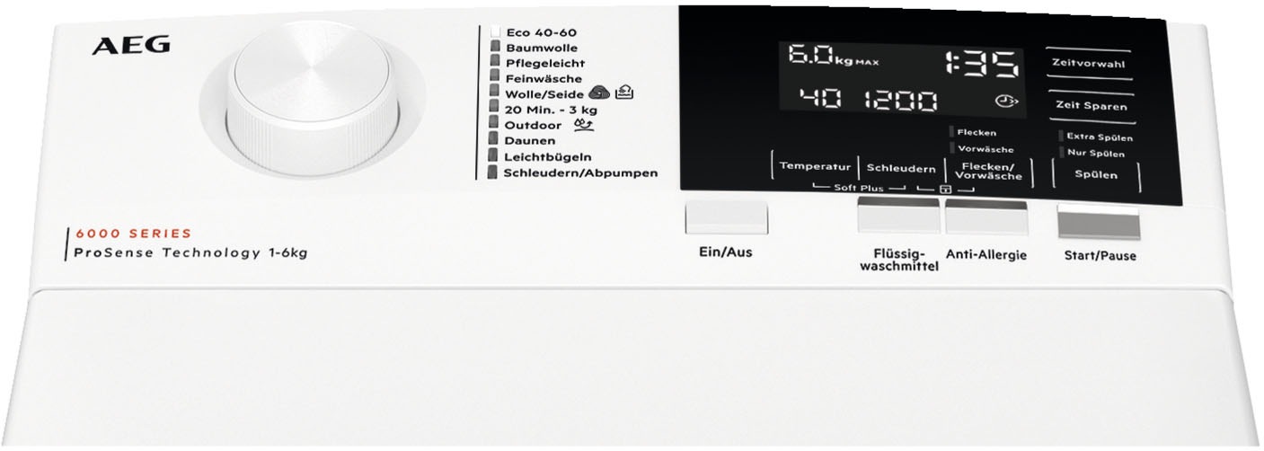 AEG Waschmaschine Toplader 6000 "LTR6A360TL" 6 kg 1300 U/min Anti-Allergie- günstig online kaufen