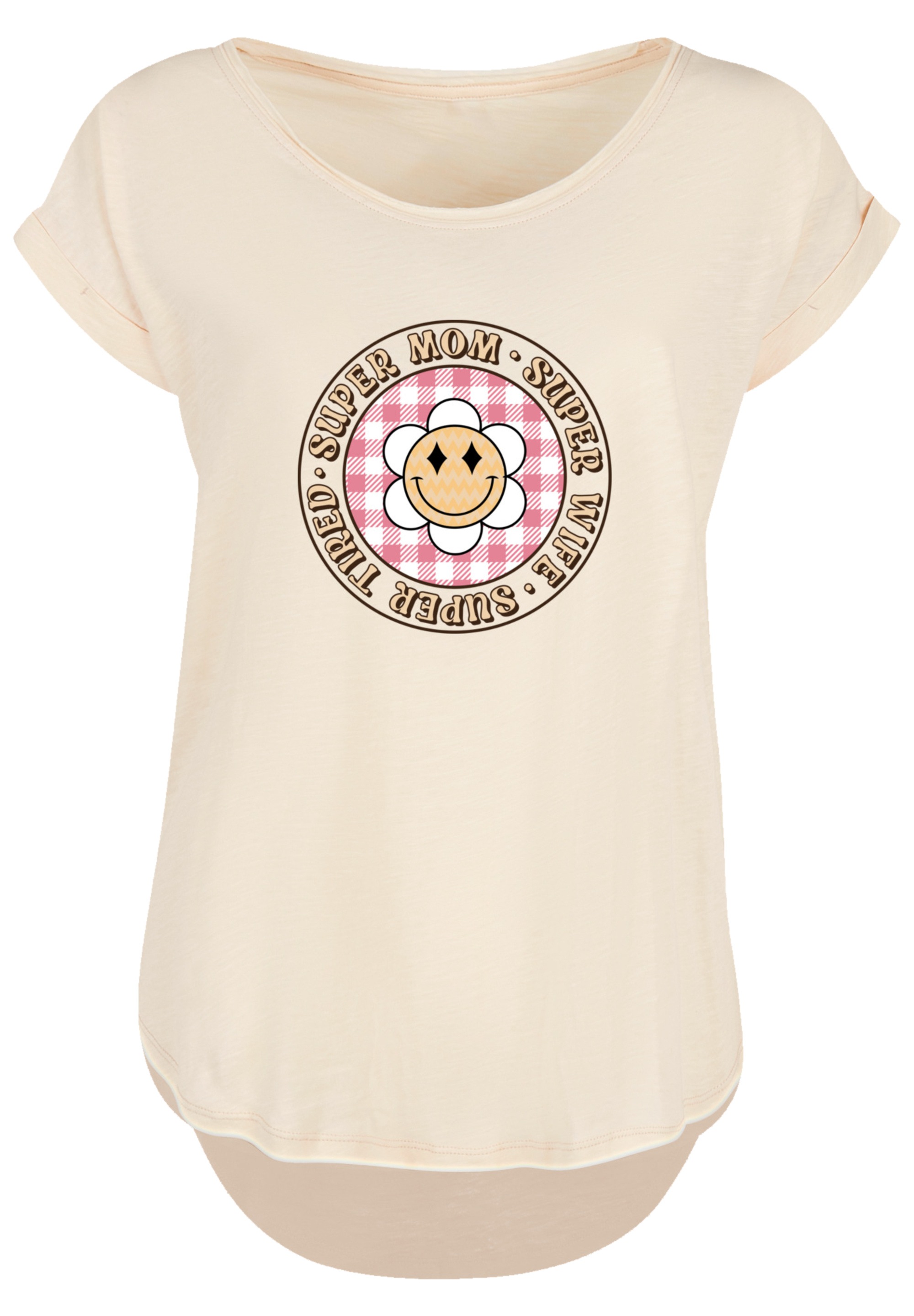 F4NT4STIC T-Shirt »Muttertag super müde Mama Retro Blumen«, Premium Qualität