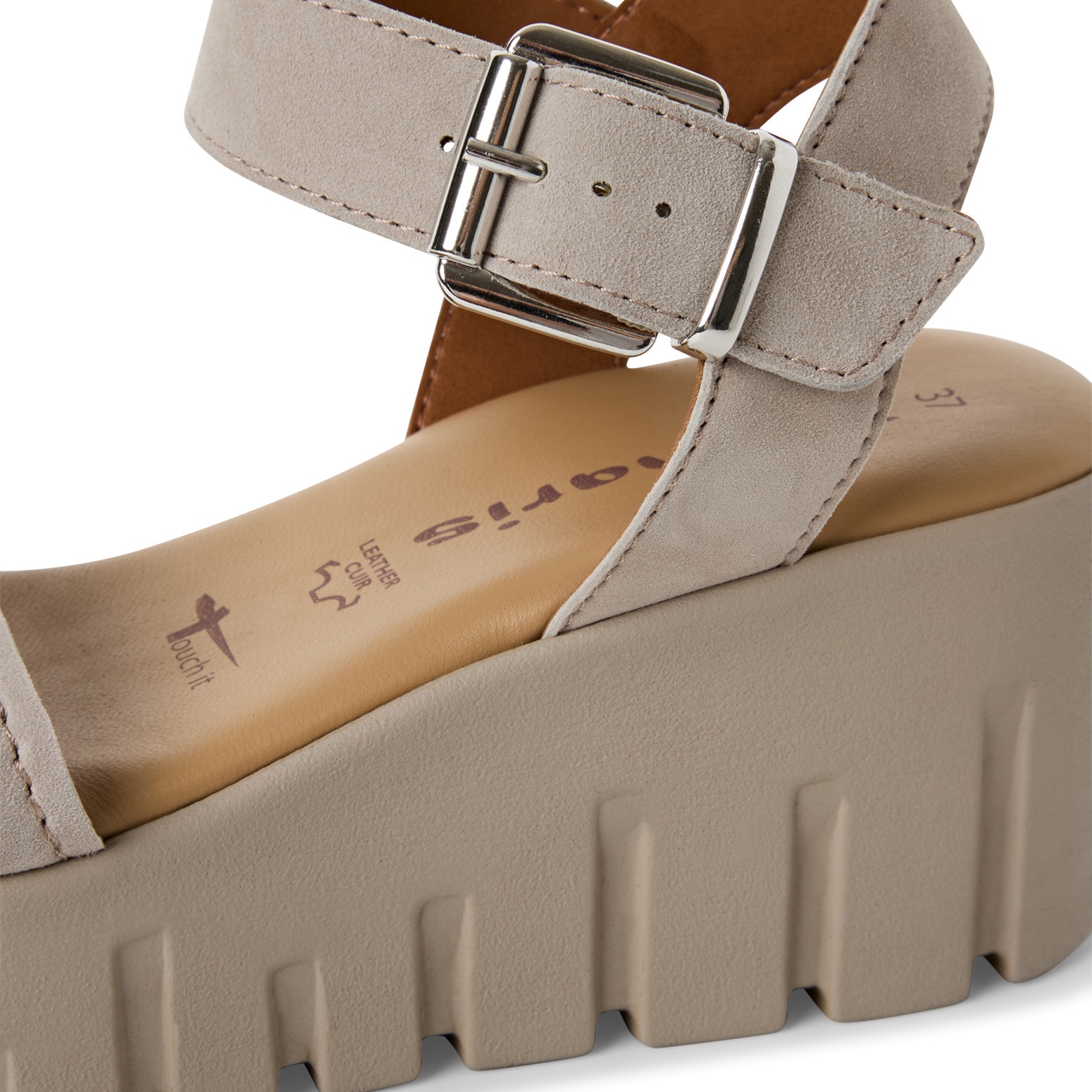 Tamaris Keilsandalette, Sommerschuh, Riemchensandale mit auffälliger Plateausohle