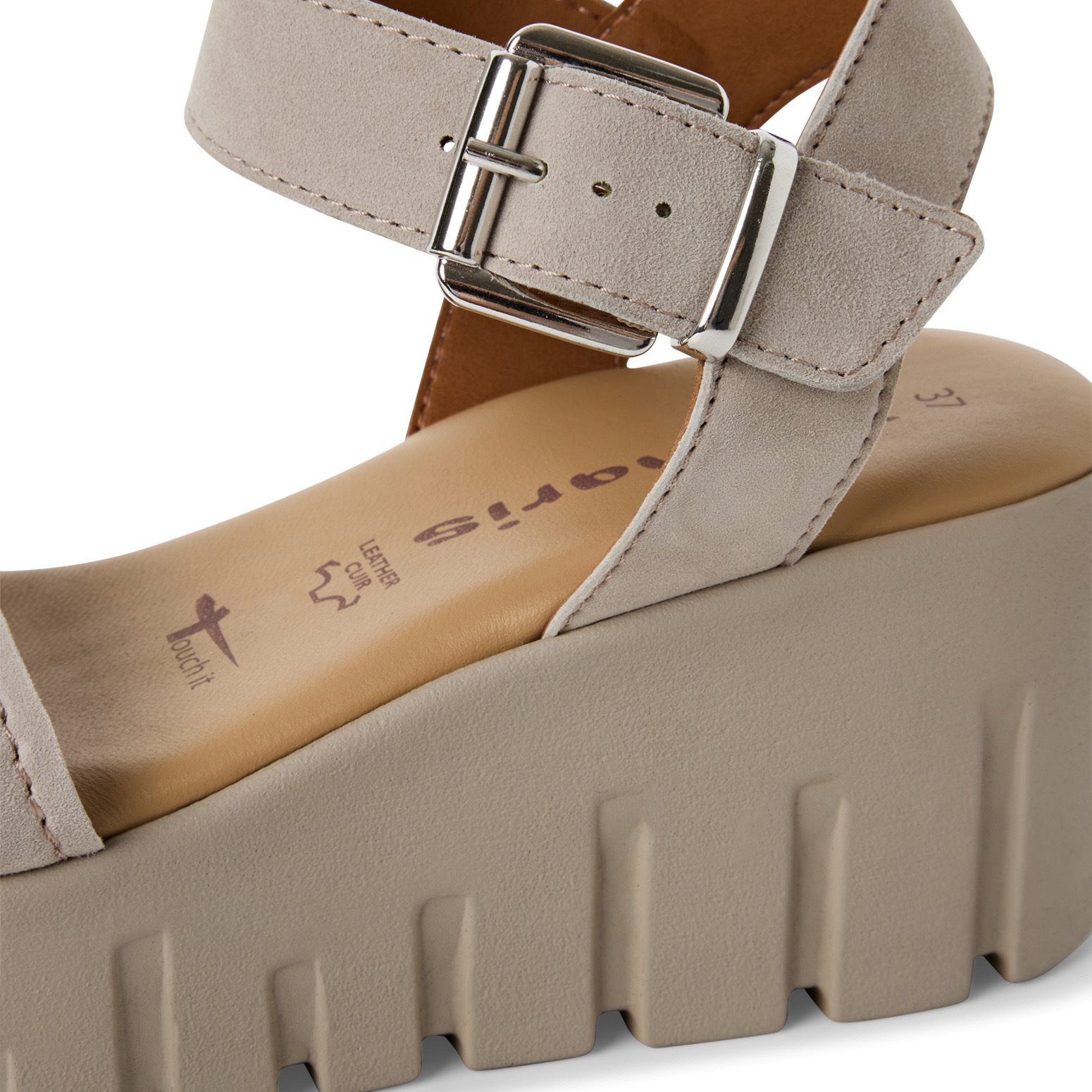 Tamaris Keilsandalette, Sommerschuh, Riemchensandale mit auffälliger Platea günstig online kaufen
