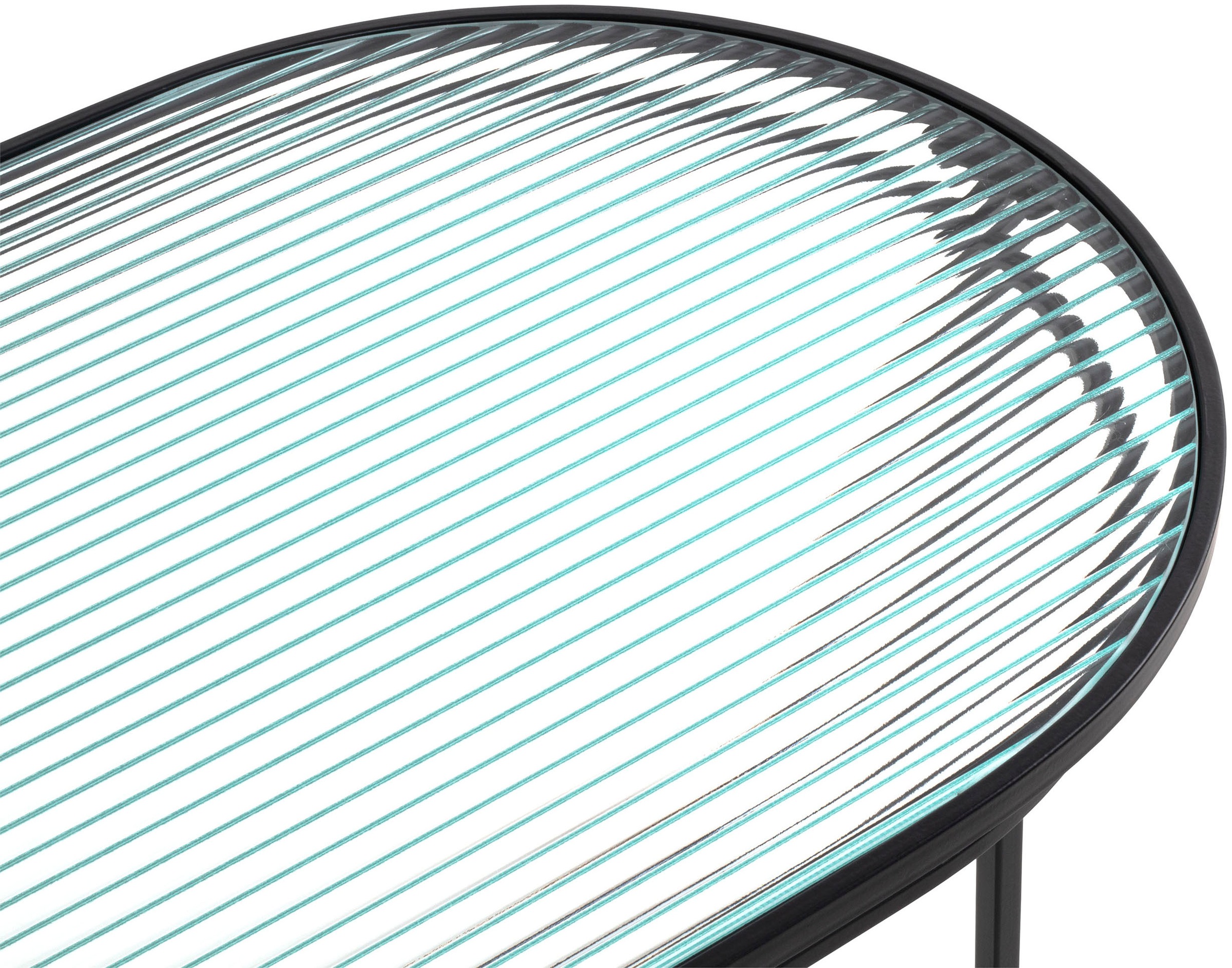 HAKU Couchtisch »Sofatisch, Wohnzimmertisch« 1 Stk. tlg. oval - aus Metall Schwarz B/T/H 90/42/49 cm