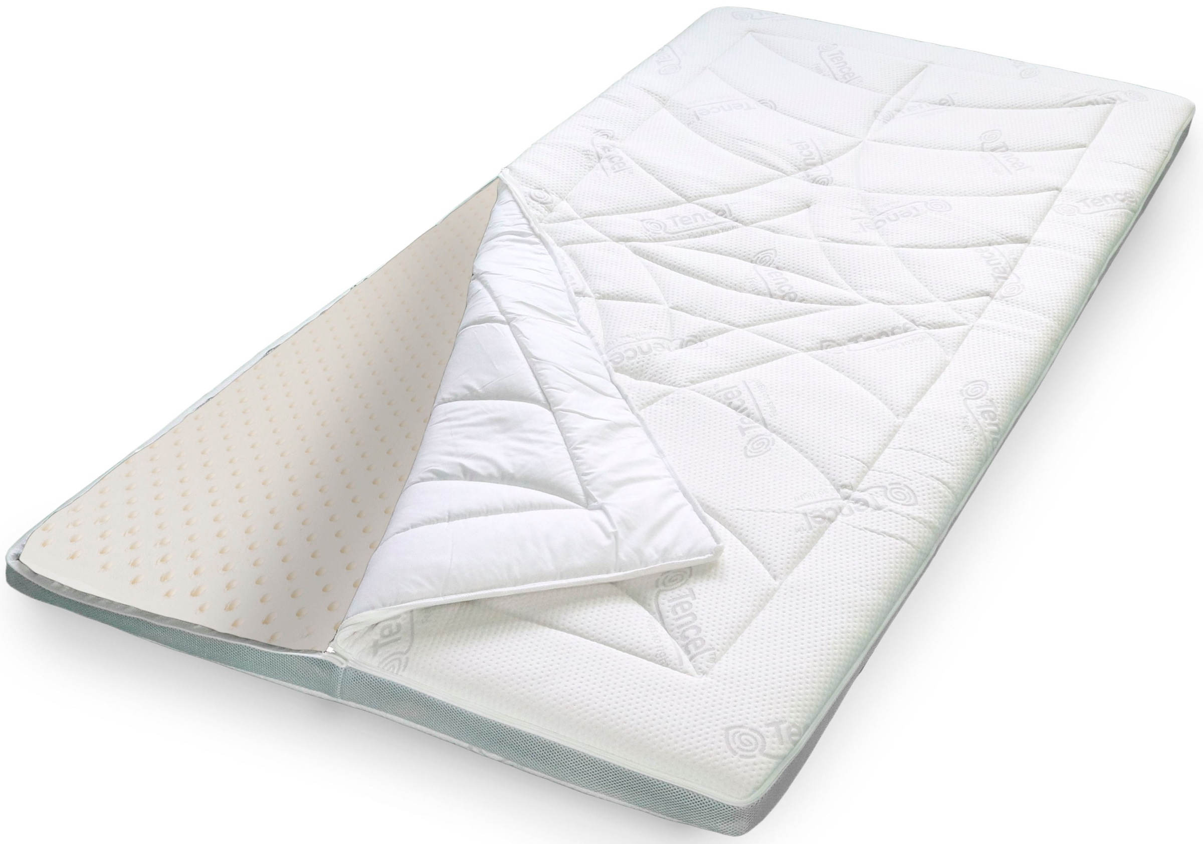 Stendebach Topper "Topper Softtop Luxus TENCEL™ Latex, 90x200cm und weitere Größen" Allergiker geeignet (Hausstauballergiker), Feuchtigkeitstransport