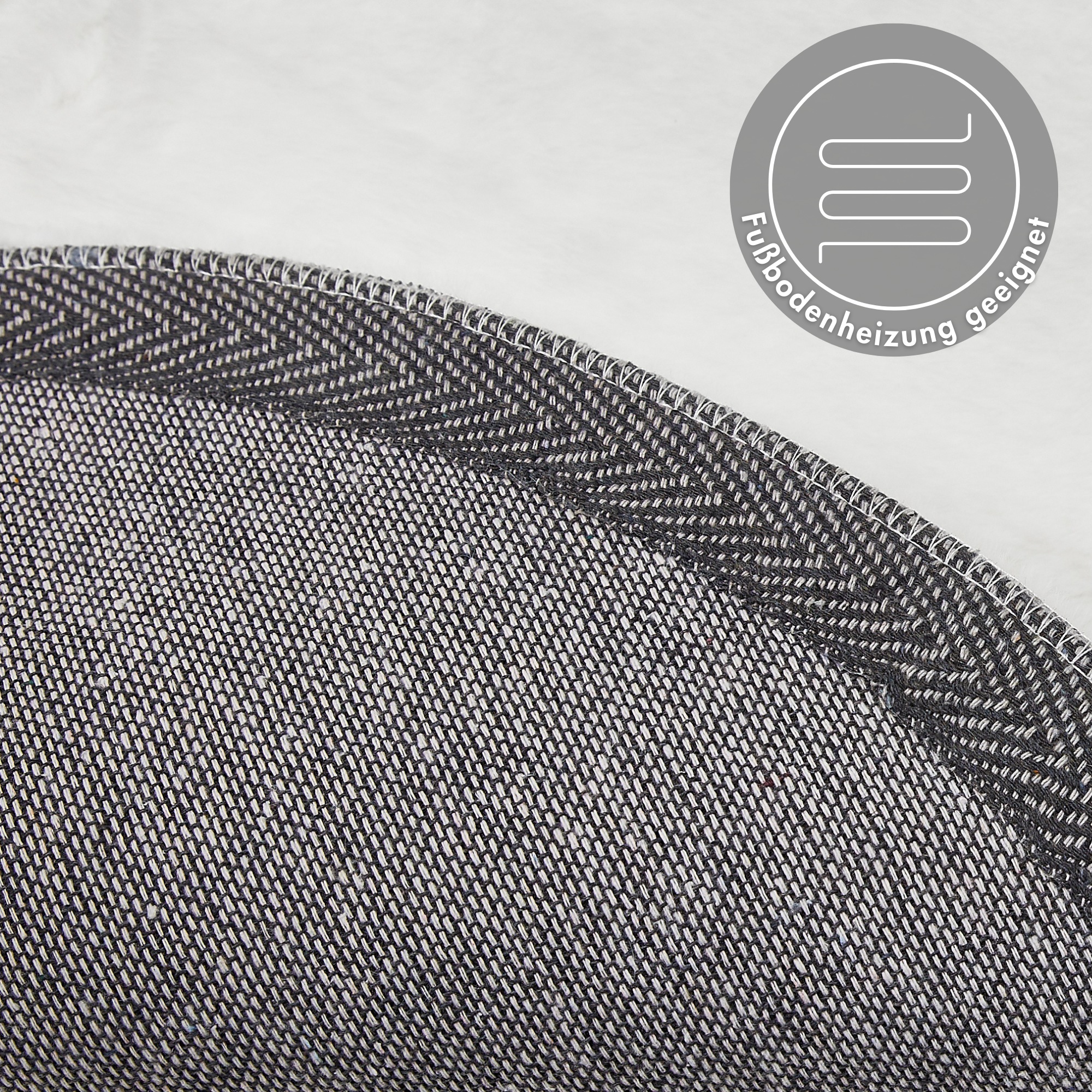 LUXOR living Fellteppich »Novara«, rund, 30 mm Höhe, Kunstfell, Kaninchenfell-Haptik, besonders weicher Hochflor