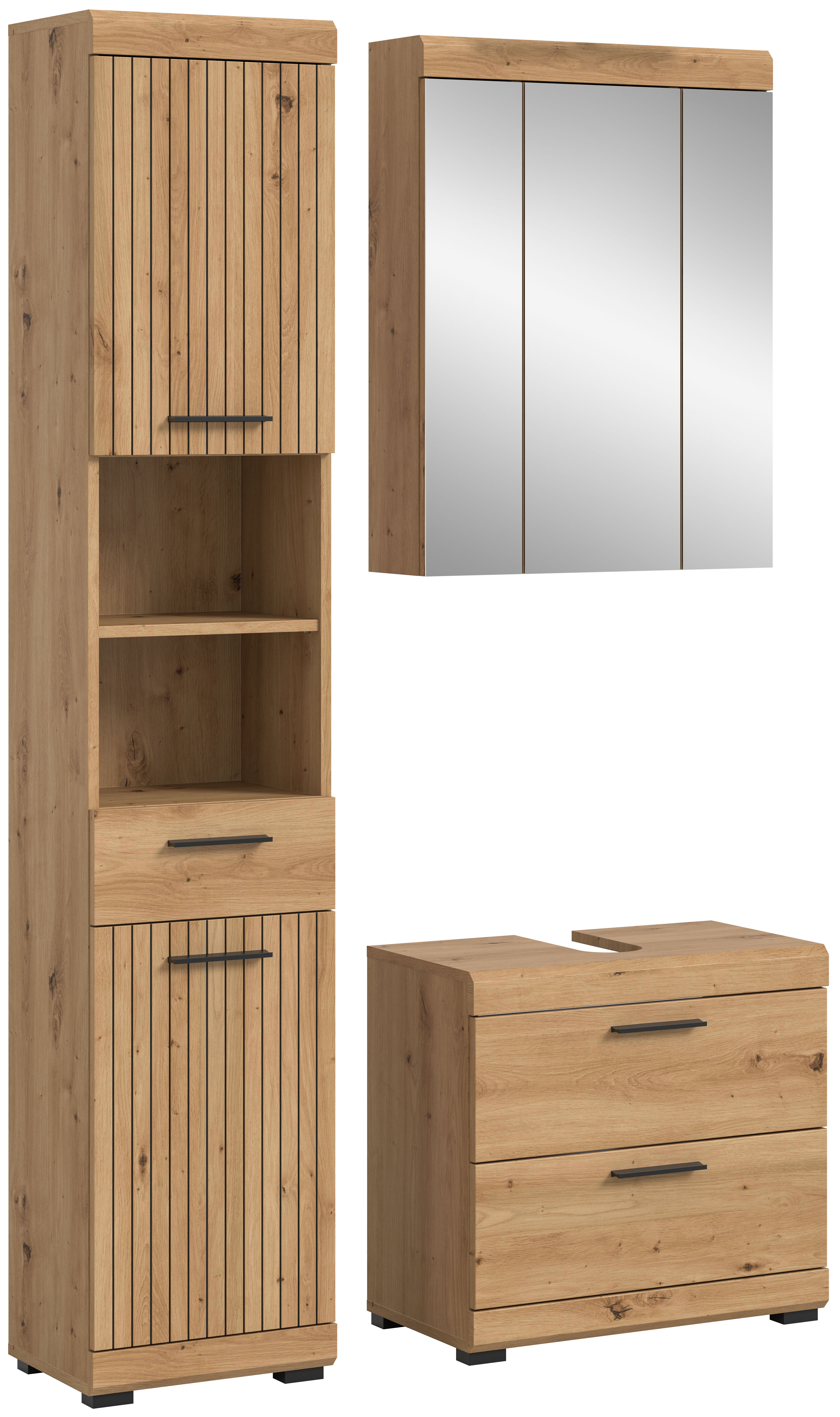 welltime Badmöbel-Set "SIENA, 3 teilig, bestehend aus:" Set, TOPSELLER, 3 Stk. tlg.