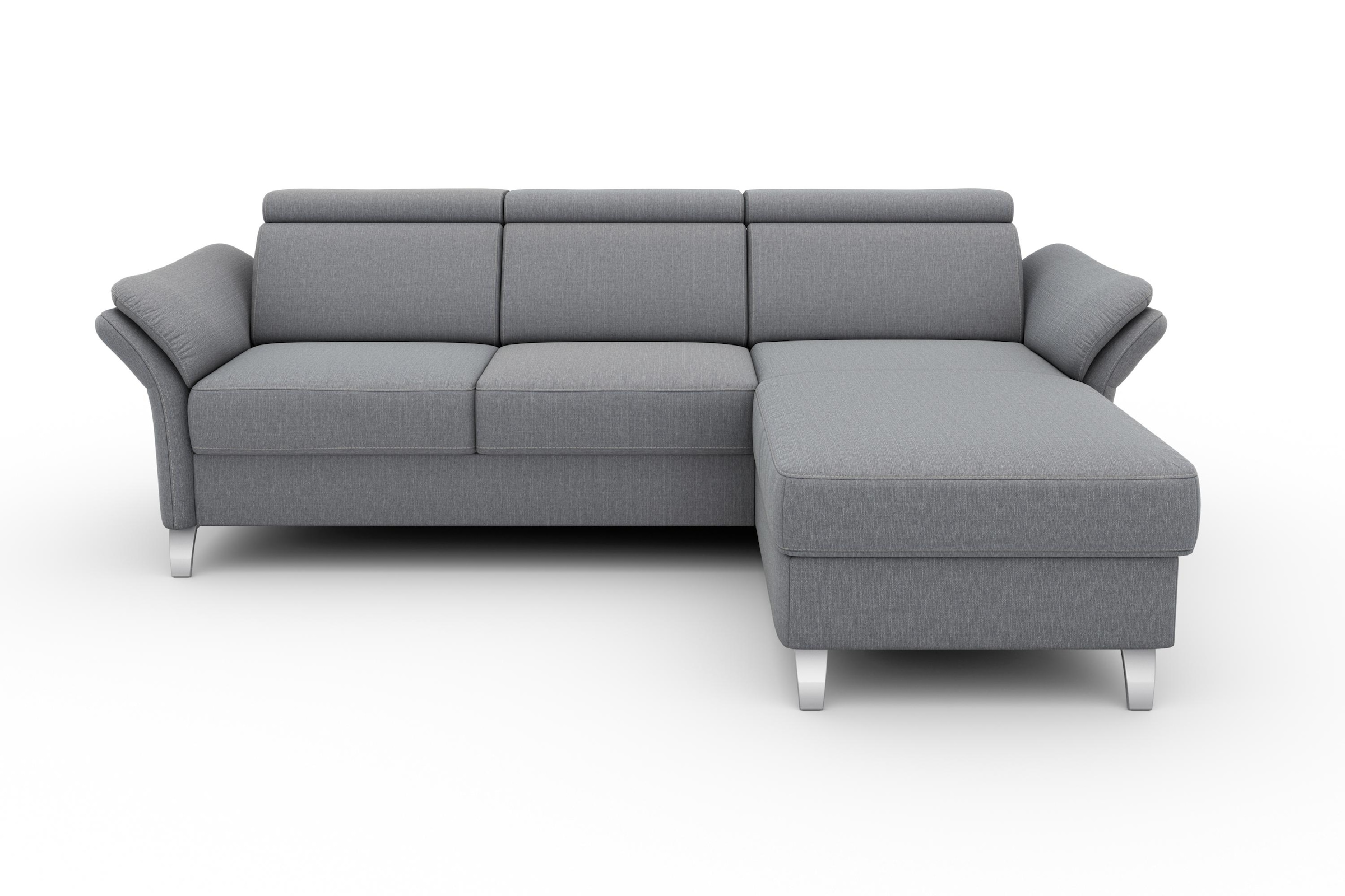 sit&more Ecksofa »Vincenzo L-Form« inklusive Kopfteilverstellung, wahlweise mit Bettfunktion, Bettkasten