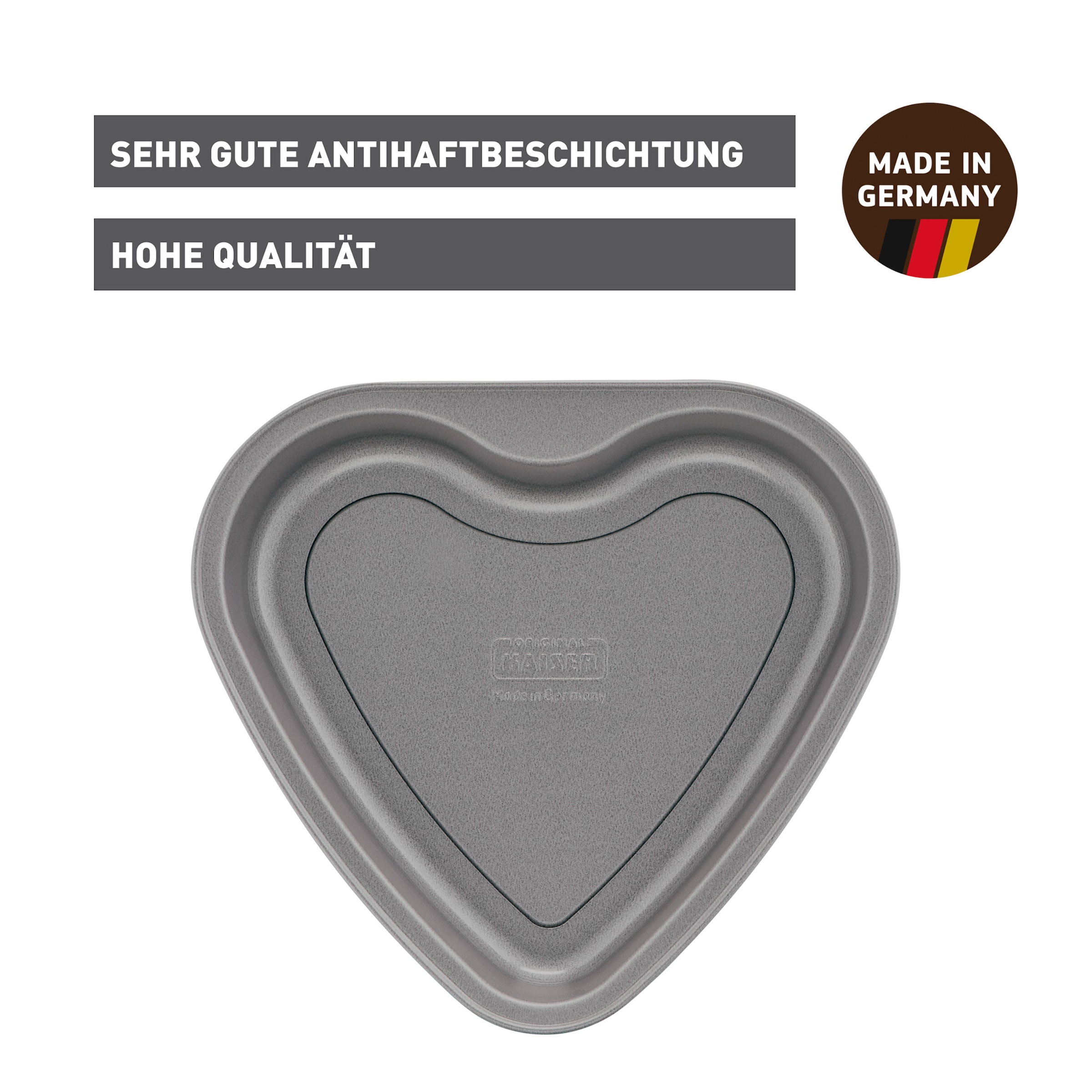 Kaiser Backformen Herzkuchenform »Inspiration«, (1 St.), antihaftbeschichteter Stahl, gute Wärmeverteilung, bis 230°C hitzefest