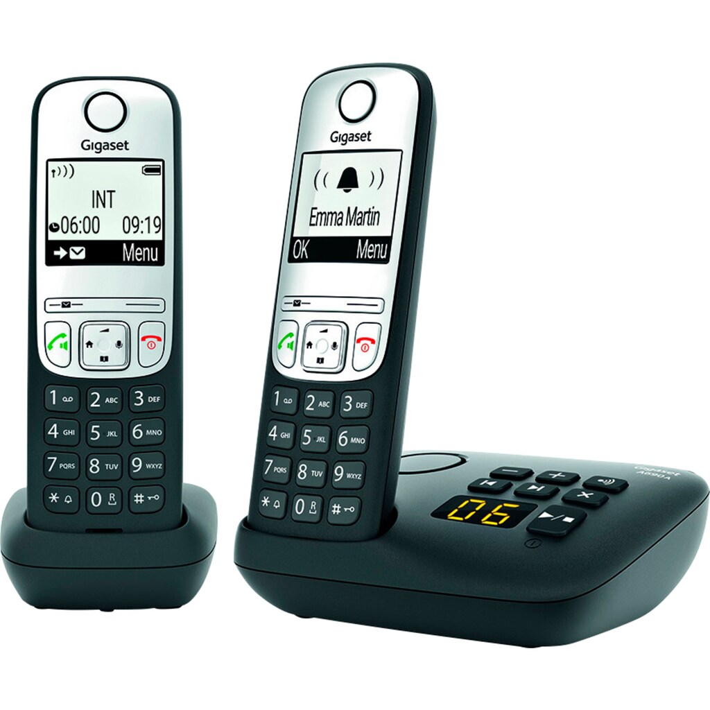 Gigaset Schnurloses DECT-Telefon »A690A Duo«, (Mobilteile: 2)