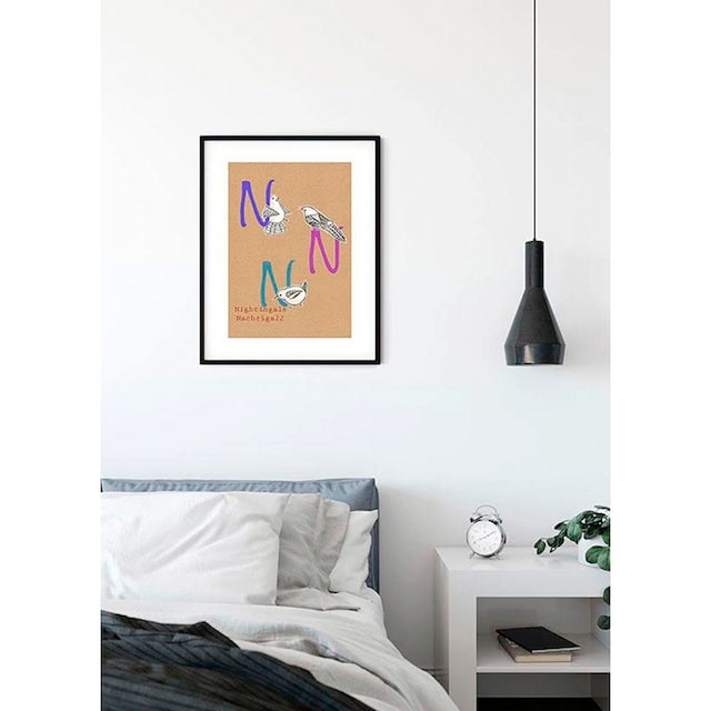 Komar Poster »ABC Animal N«, Buchstaben, (1 St.), Kinderzimmer, Schlafzimmer,  Wohnzimmer | BAUR