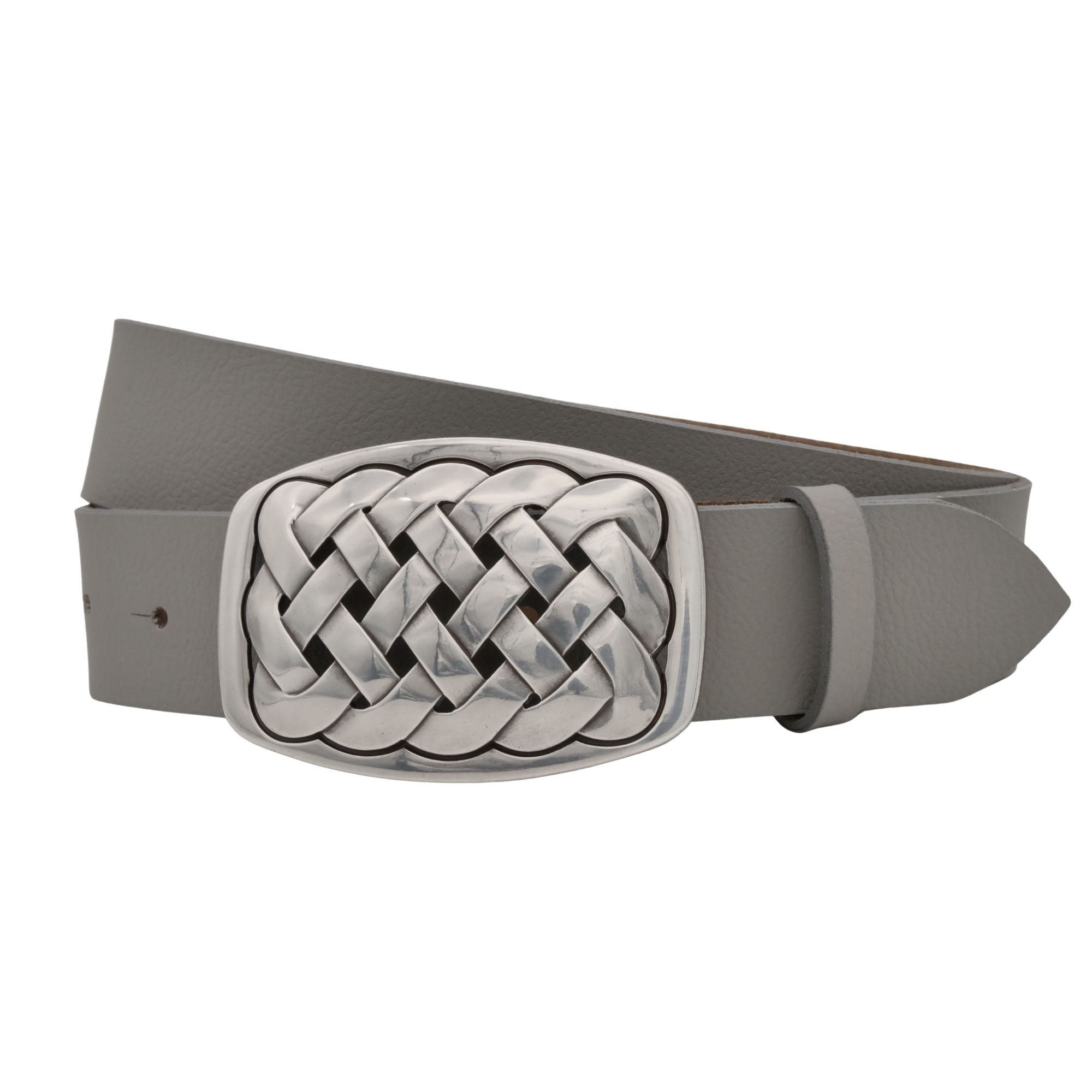 AnnaMatoni "AnnaMatoni AnnaMatoni Damen Gürtel Echtleder 4cm mit silberner"