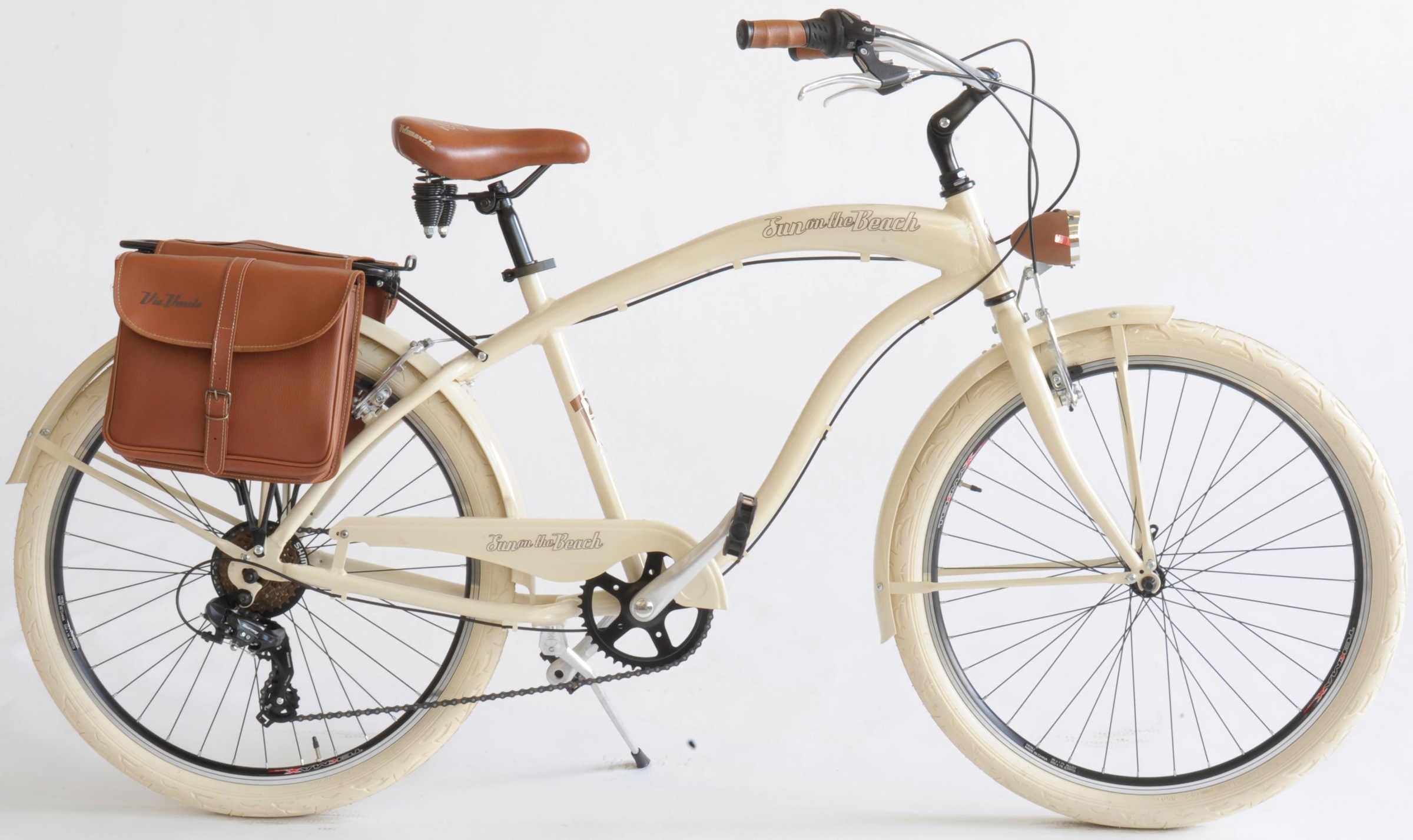 Cruiser "CRUISER Sun on the beach MAN", 47cm, 26 Zoll (66,04cm), beige, VENICE - I LOVE ITALY, Fahrräder, für Herren, Kettenschaltung