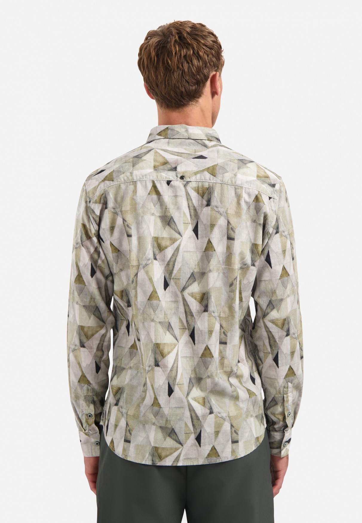 NO EXCESS Langarmhemd "No Excess Stretchhemd mit Print" günstig online kaufen