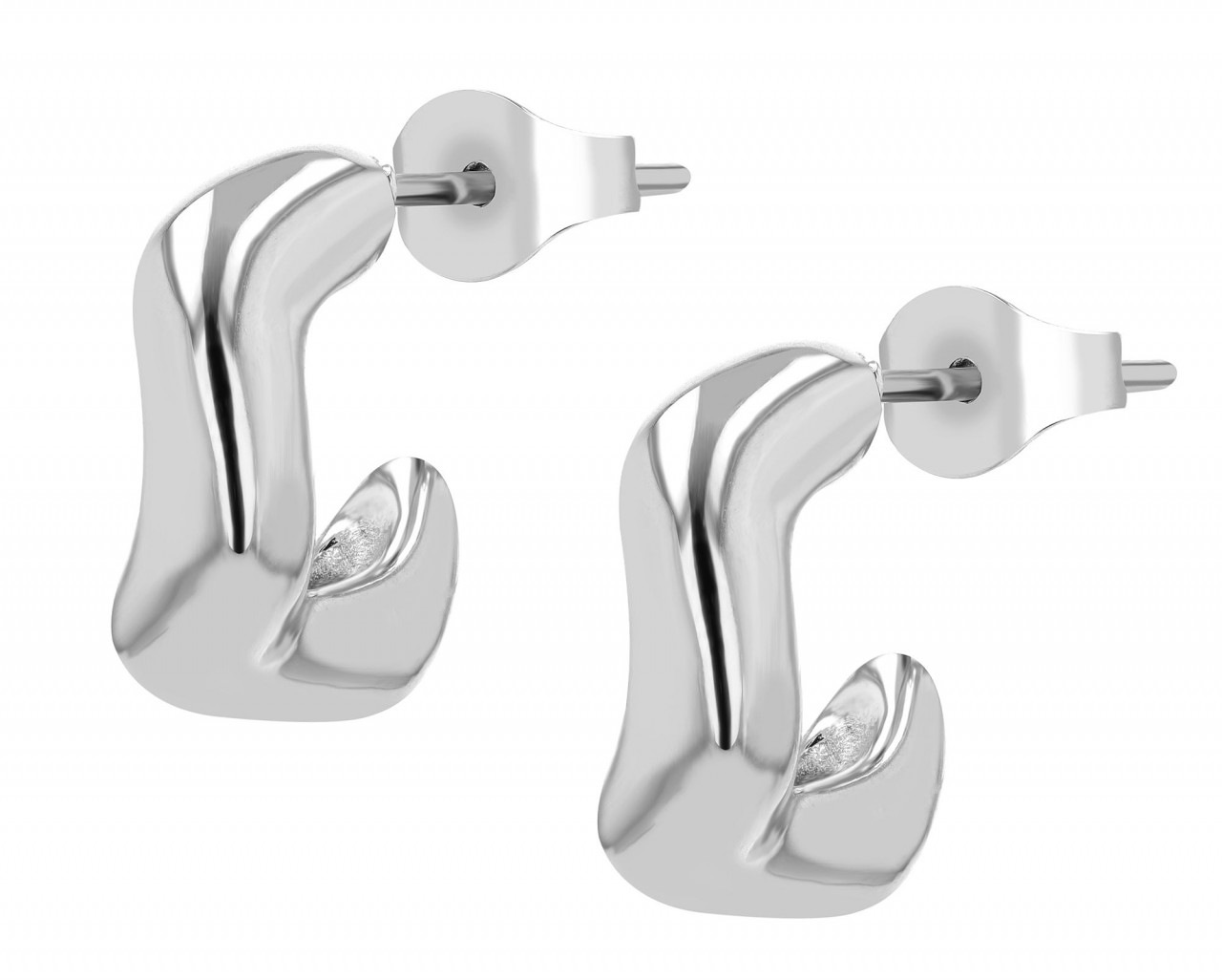 Adelia´s Paar Ohrhänger »Damen Ohrstecker aus poliertem Edelstahl«