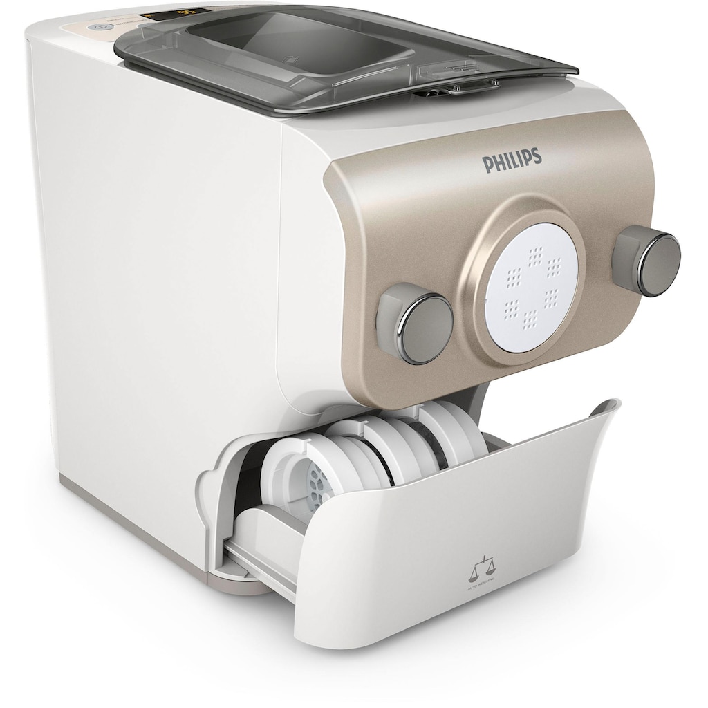 Philips Nudelmaschine »Pastamaker HR2381/05 Avance Collection«, mit Wiegefunktion und 6 Formscheiben