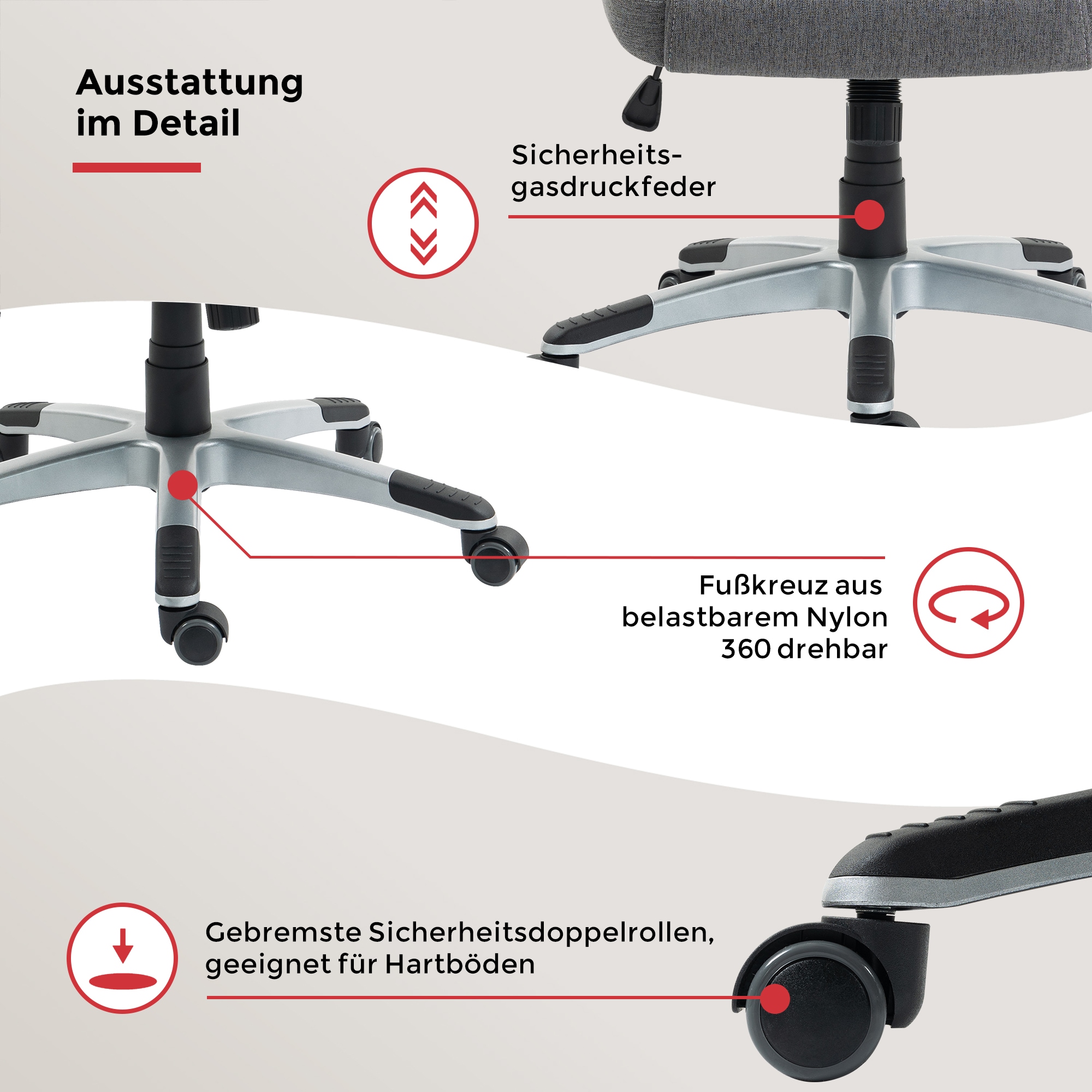 Duo Collection Chefsessel »Dirk« () ergonomischer Bürostuhl mit Federkern