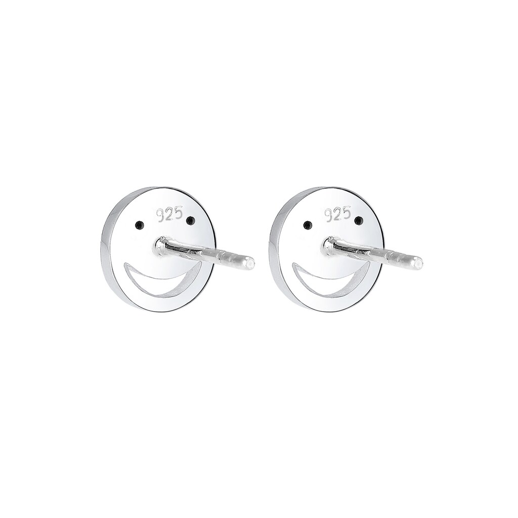 Elli Paar Ohrstecker »mit Smiling Face Kristalle 925 Silber«