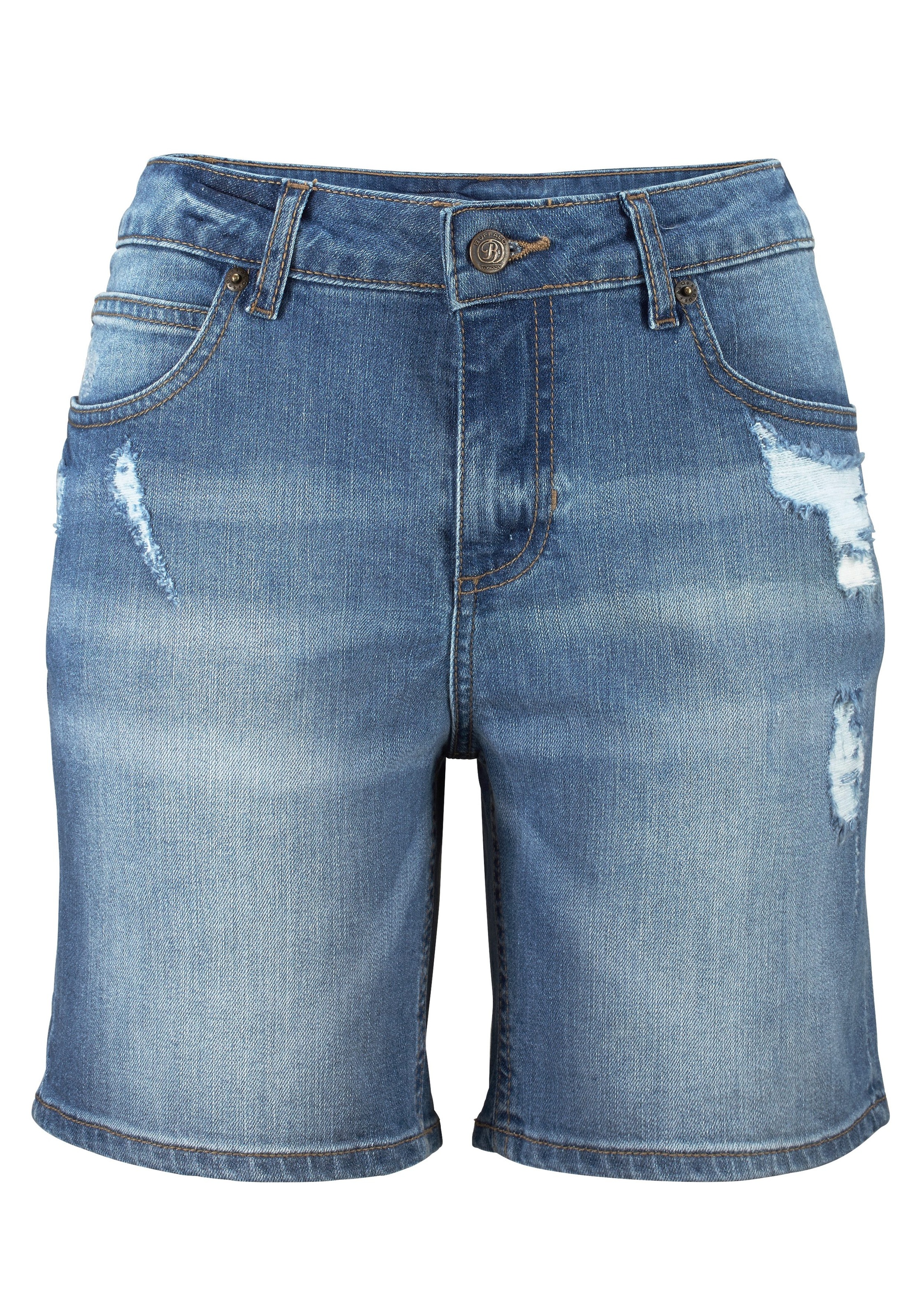 Buffalo Jeansbermudas, mit Destroyed-Effekten, Shorts zum Krempeln, kurze H günstig online kaufen