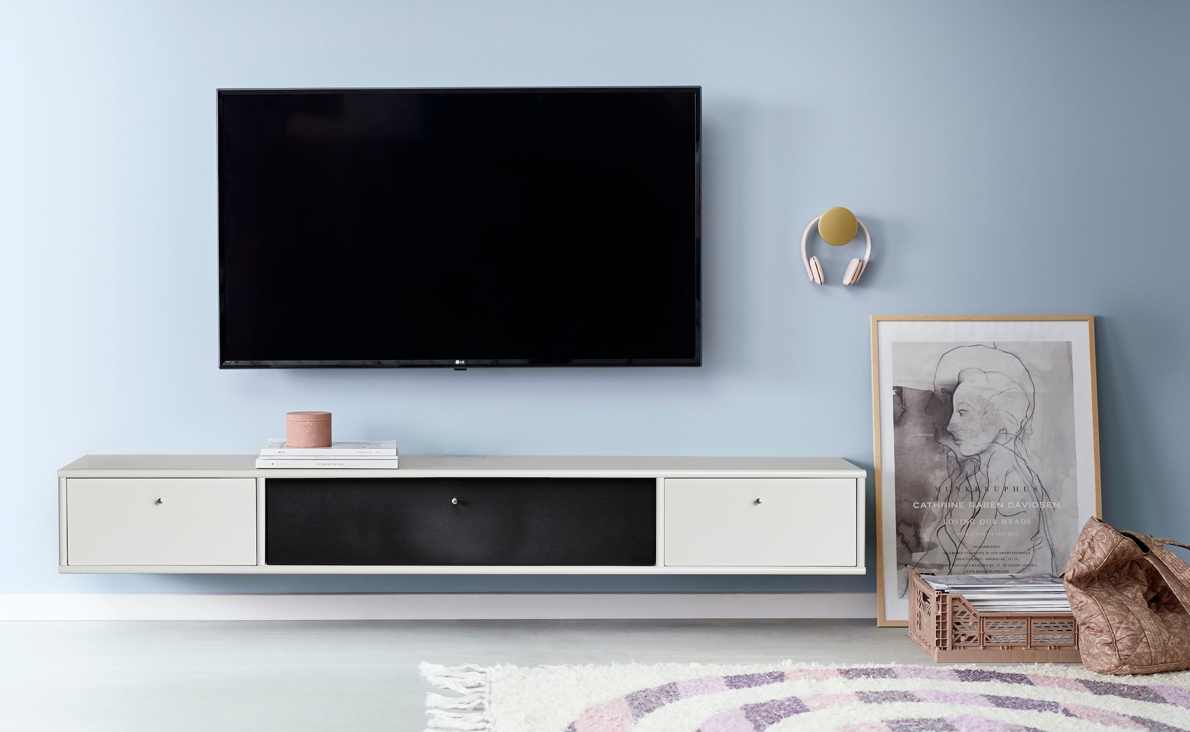 Hammel Furniture TV-Board »Mistral Fernsehschrank, Medienmöbel, Hängend«, mit Klappe mit Akustikstoff, Kabeldurchführung, Lowboard, B: 177 cm