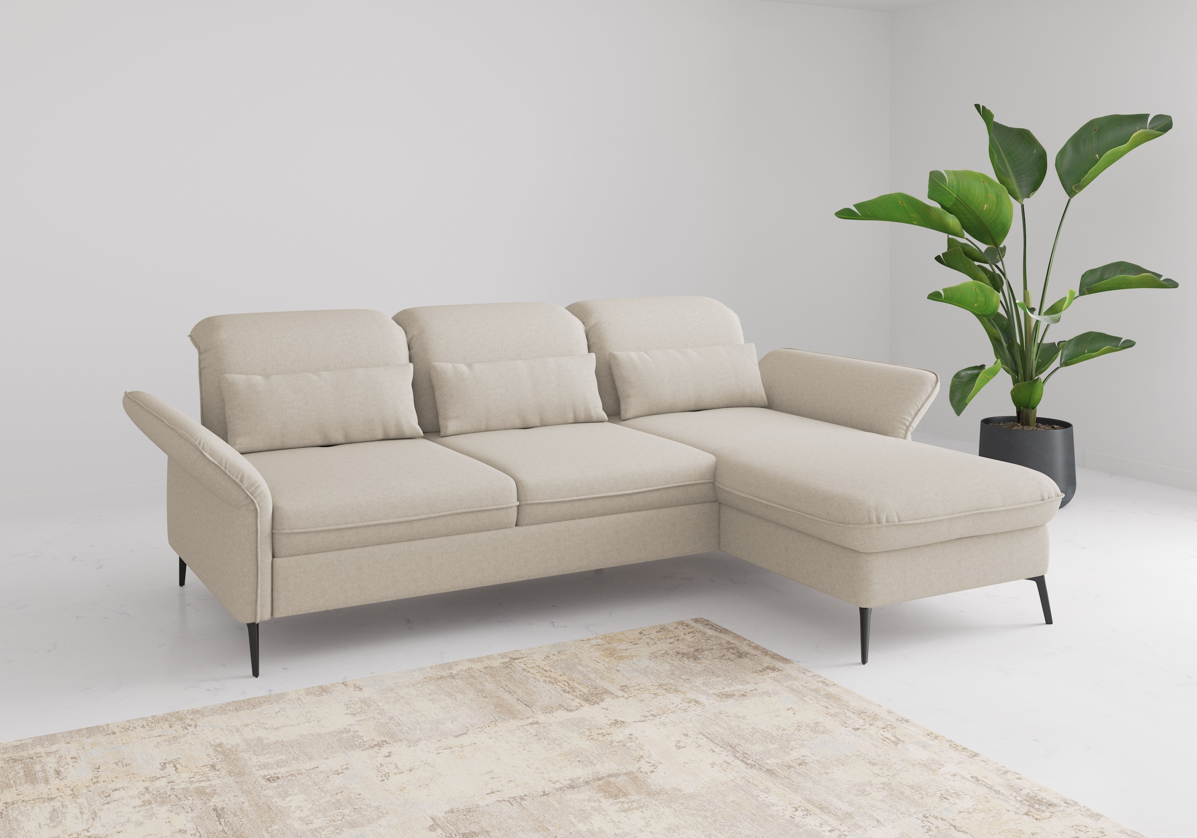 sit&more Ecksofa "Emely, inkl. Sitztiefenverstellung" wahlweise mit Bettfun günstig online kaufen