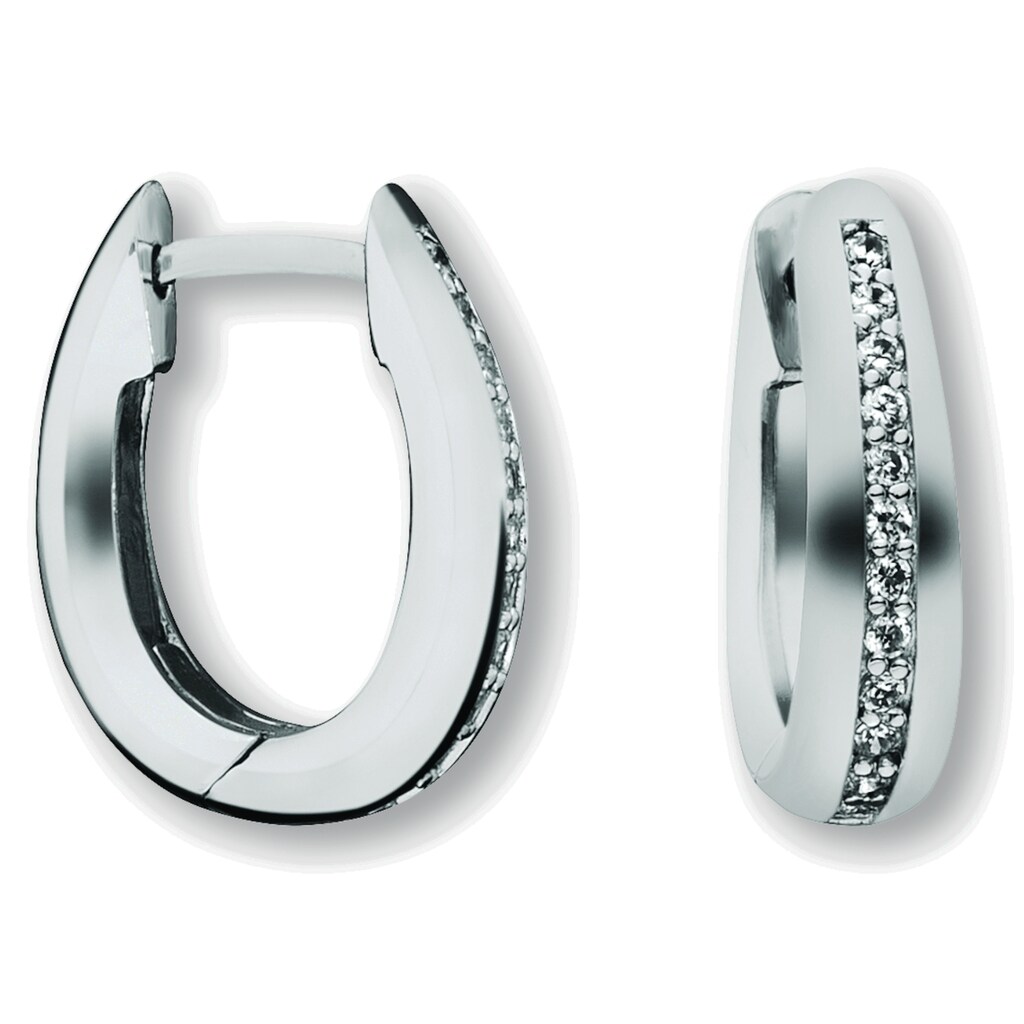 ONE ELEMENT Paar Creolen »Zirkonia Ohrringe Creolen aus 925 Silber«, Damen Silber Schmuck